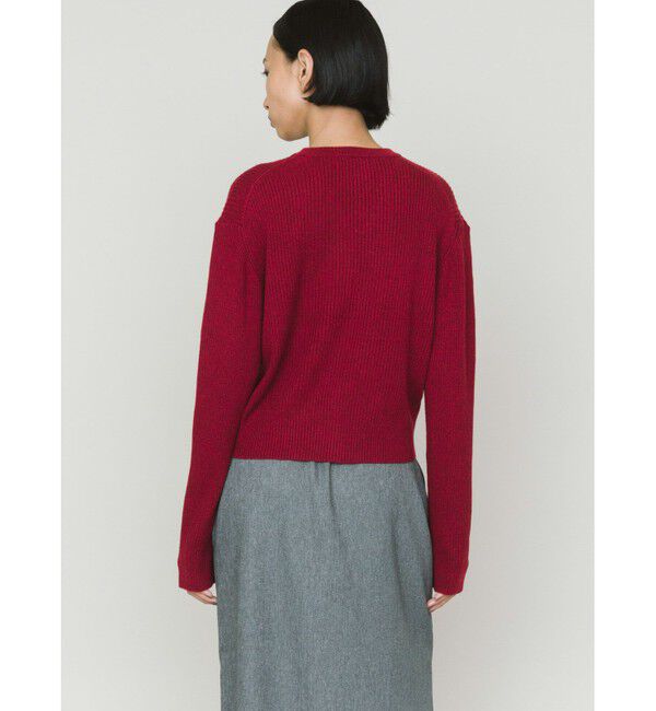 MIDIUMISOLID「MIDIUMISOLID for Ladies Vネックリブカーディガン」|ニット・セーター|