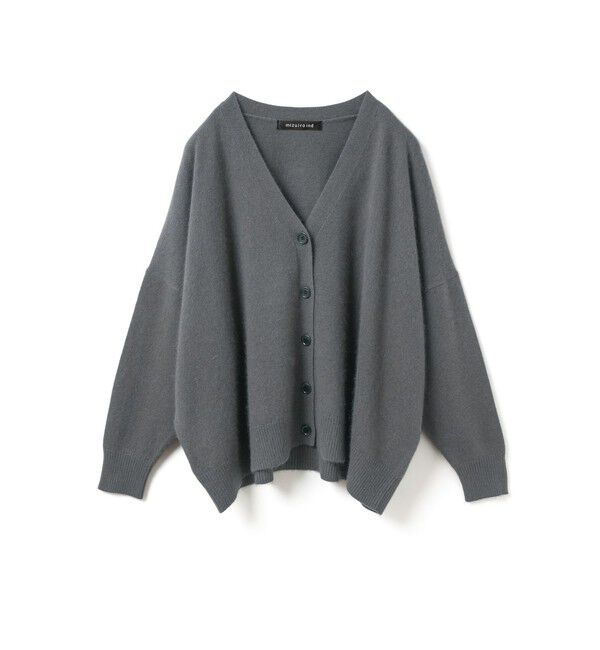 mizuiro ind「mizuiro ind Vネックカーディガン」|カーディガン|ダークグレー