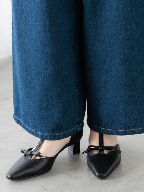 Te chichi TERRASSE「Tストラップパンプス《2025spring catalog item》」|パンプス|ブラック