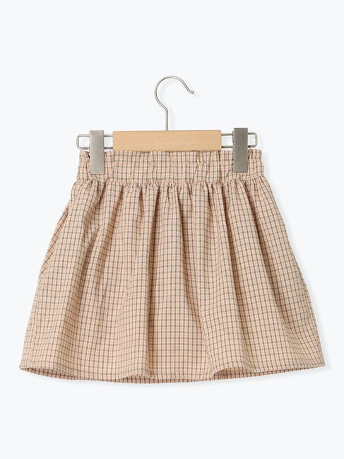 Samansa Mos2 Lagom「チェック柄ギャザースカパン」|スカート|