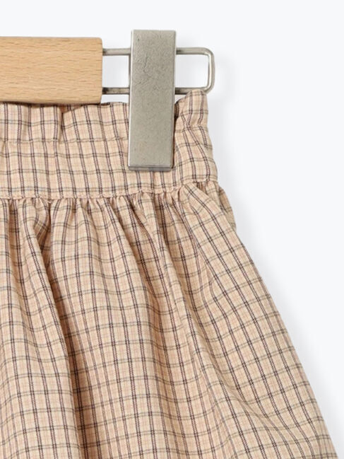 Samansa Mos2 Lagom「チェック柄ギャザースカパン」|スカート|