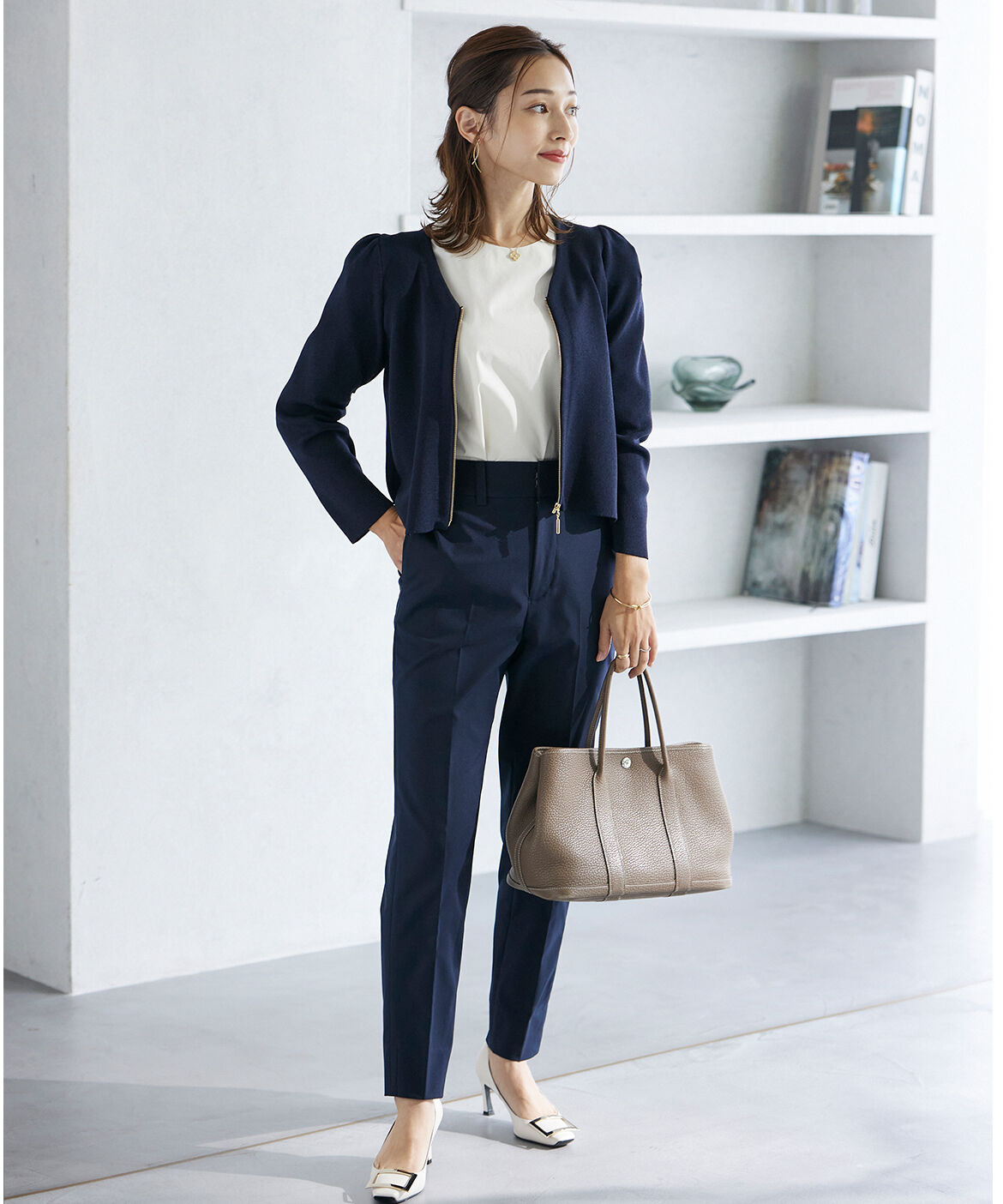 Maglie le cassetto「《M Maglie le cassetto&times;吉田理紗》2WAY衿のパワショル&ldquo;華&rdquo;ブラウス」|シャツ・ブラウス|