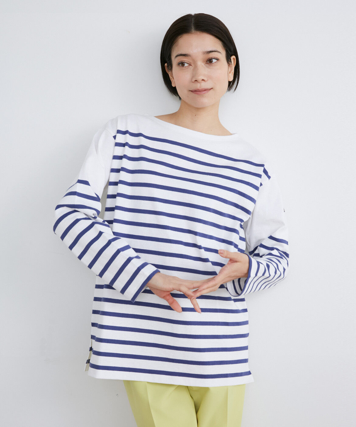 INED「《SUPERIOR CLOSET》JEANNEパネルボーダービッグTシャツ《Le minor》」|Tシャツ・カットソー|