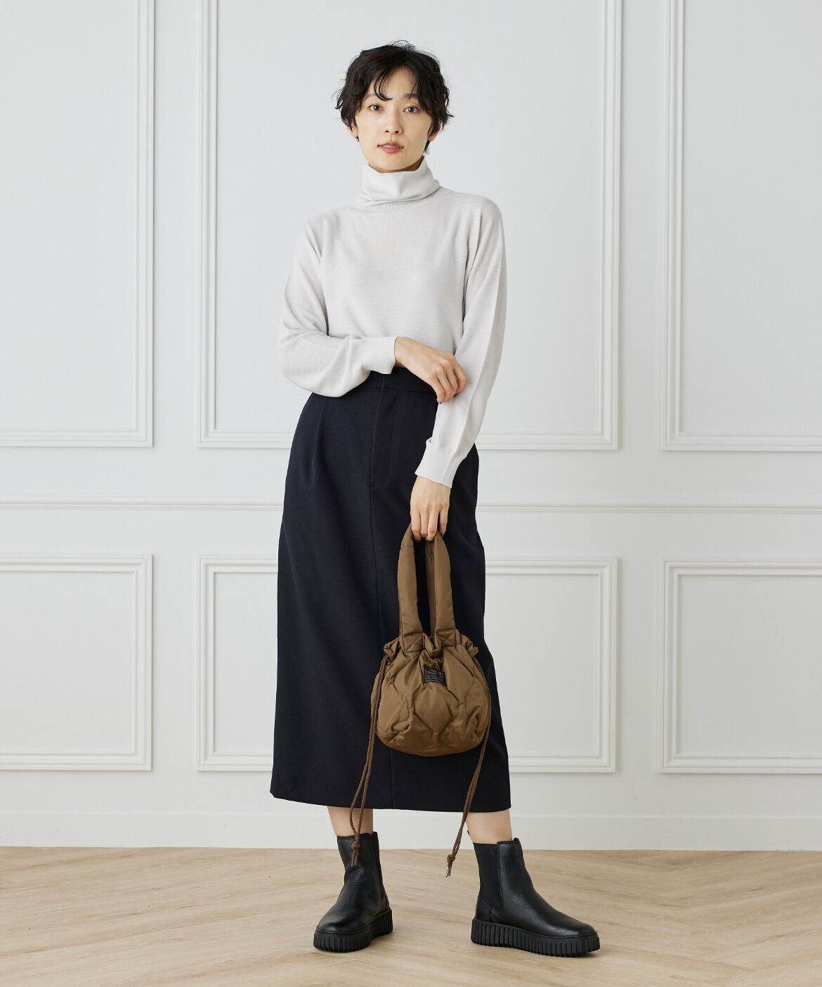 DAY by DAY it&rsquo;s international「ウールライクセミタイトスカート」|タイト|