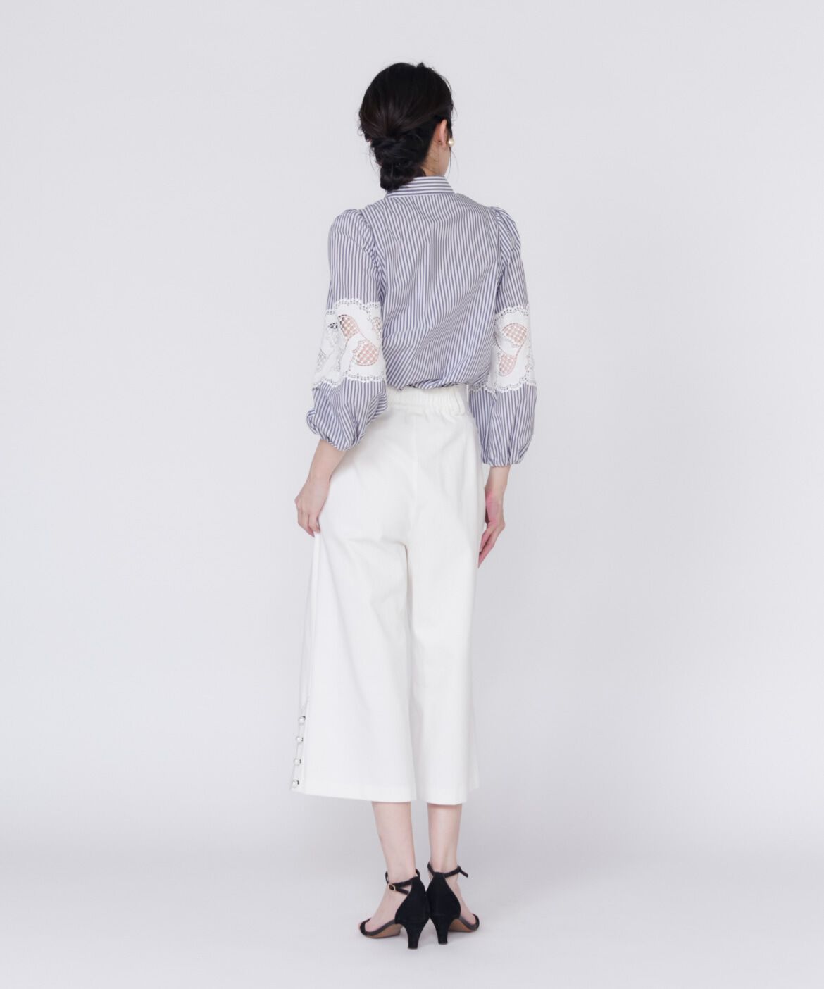 Maglie le cassetto「《大きいサイズ》レースドッキングブラウス」|シャツ・ブラウス|