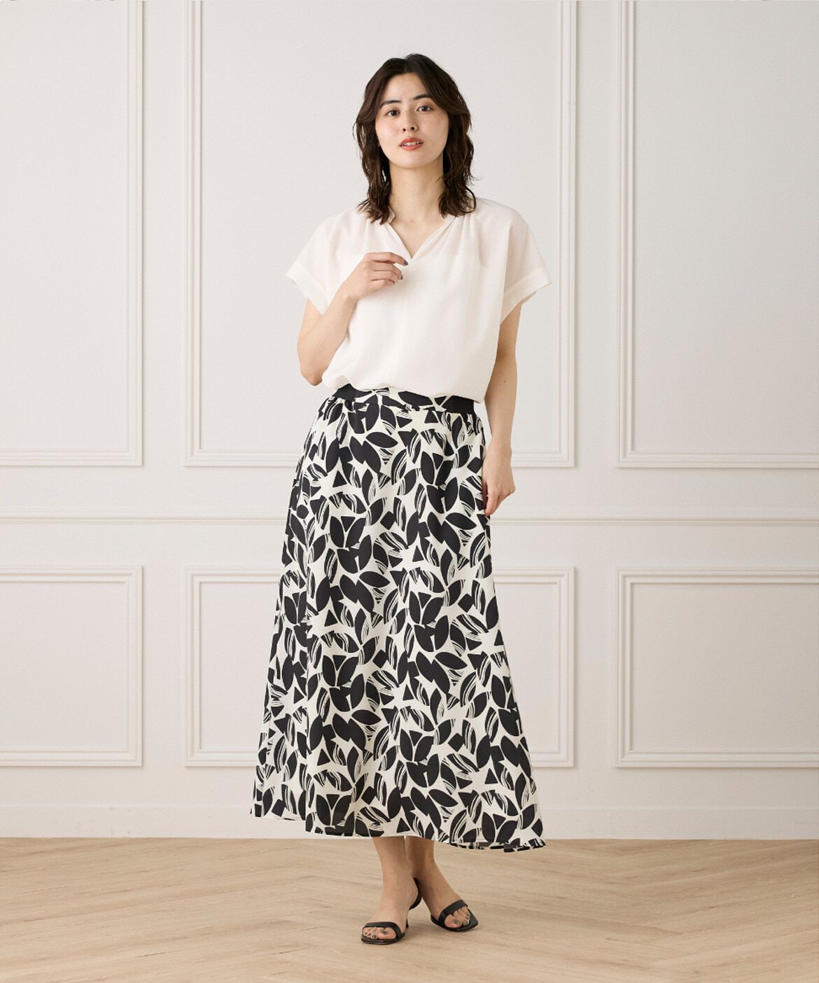 INED「キーネックブラウス」|シャツ・ブラウス|