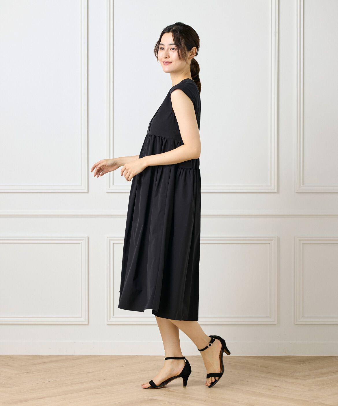 Maglie le cassetto「タックフレンチティアードワンピース」|ワンピース|