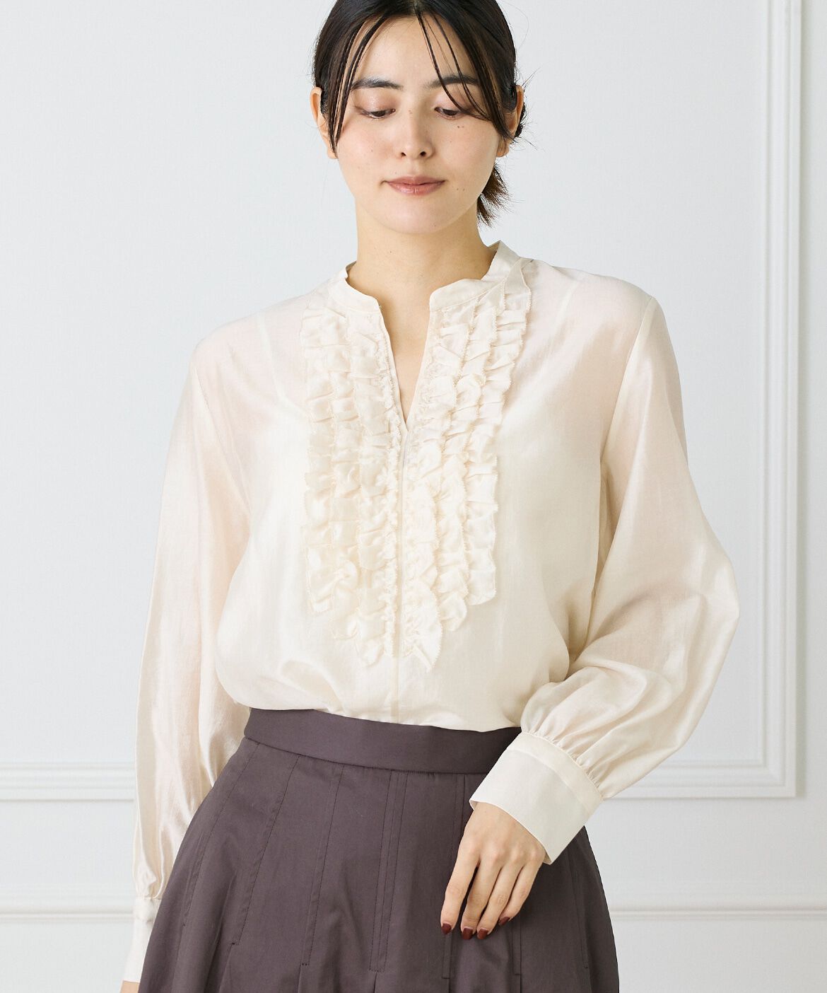 INED「ラッフルブラウス」|シャツ・ブラウス|