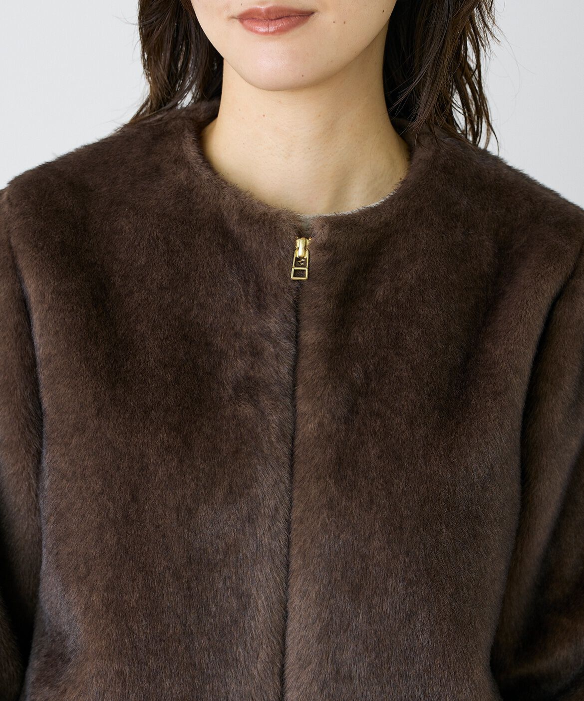 INED「《大きいサイズ》エコファーブルゾン」|その他|