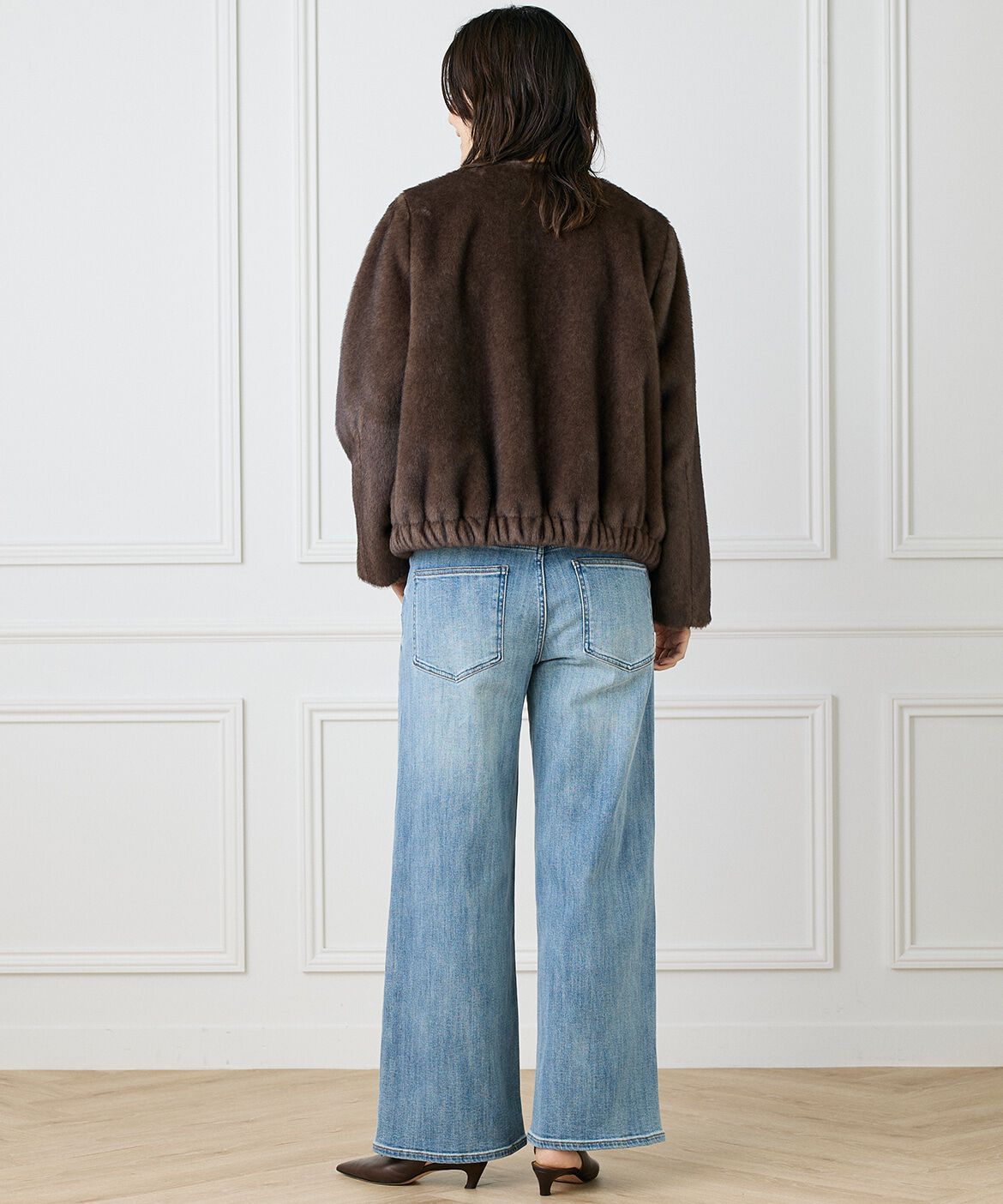 INED「《大きいサイズ》エコファーブルゾン」|その他|