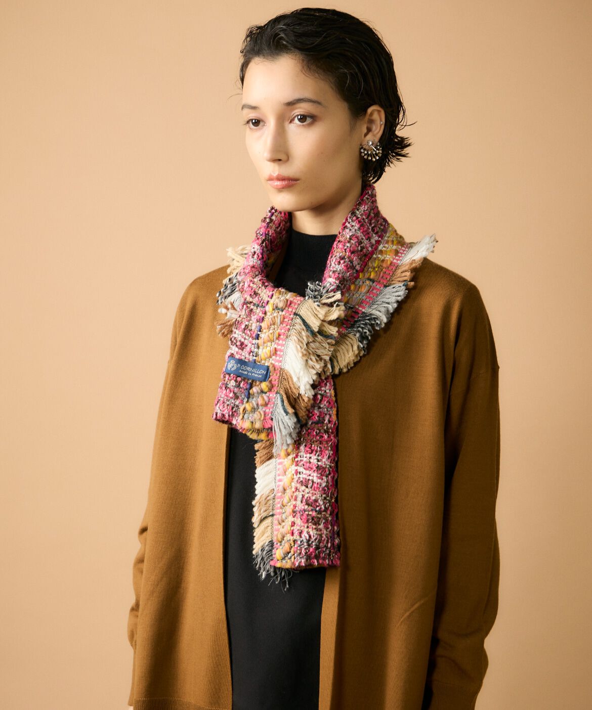 Le Souk「 ミックスツィードマフラー《P.CORNILLON / ピー・コルニヨン》」|マフラー|