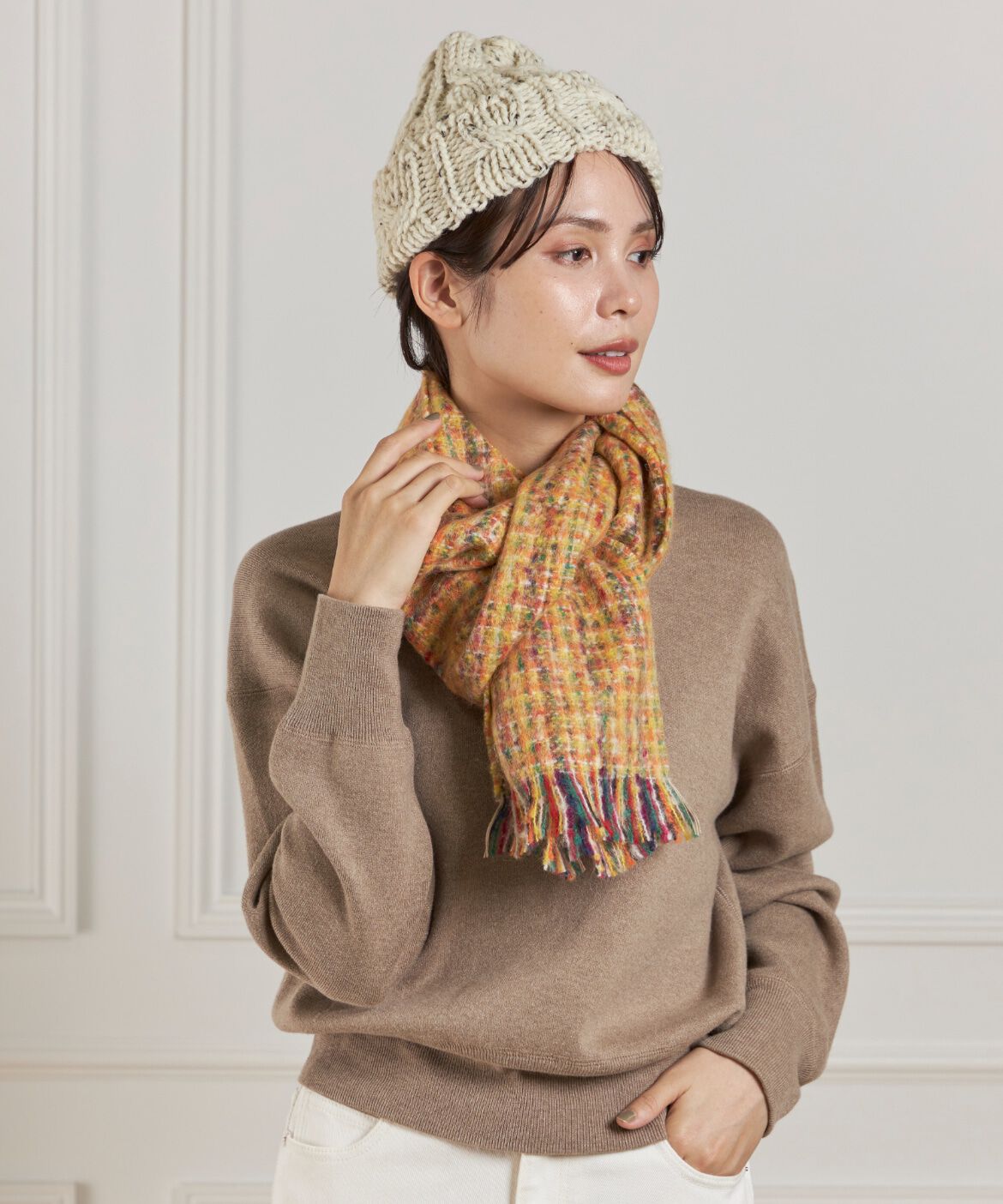 DAY by DAY it&rsquo;s international「ミックスカラーフリンジ マフラー 《PIERRE QUIOC/ピエールキオック》」|ストール|