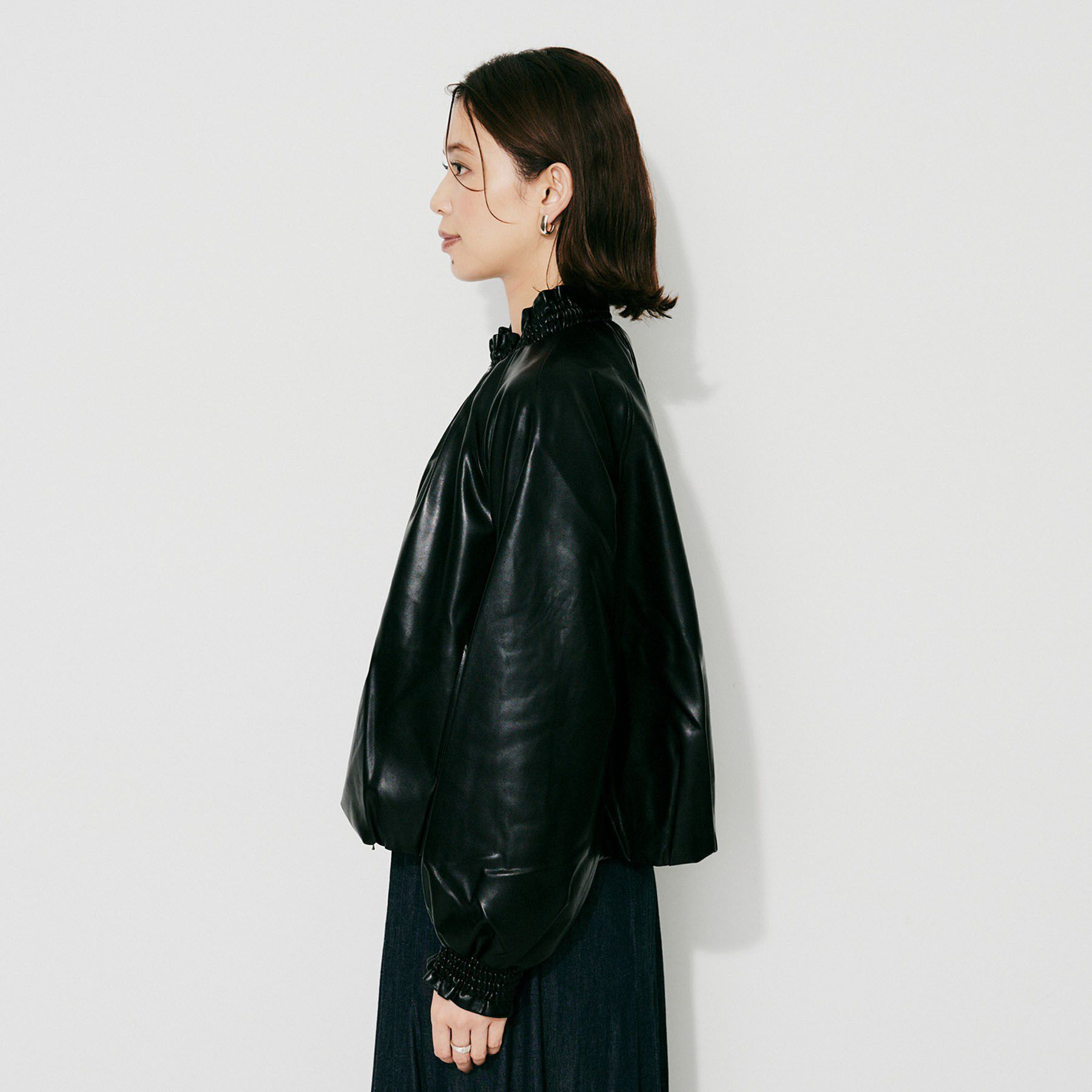 UNTITLED「【MARILYN MOON】ソフトレザー調ブルゾン」|ブルゾン・スタジャン|