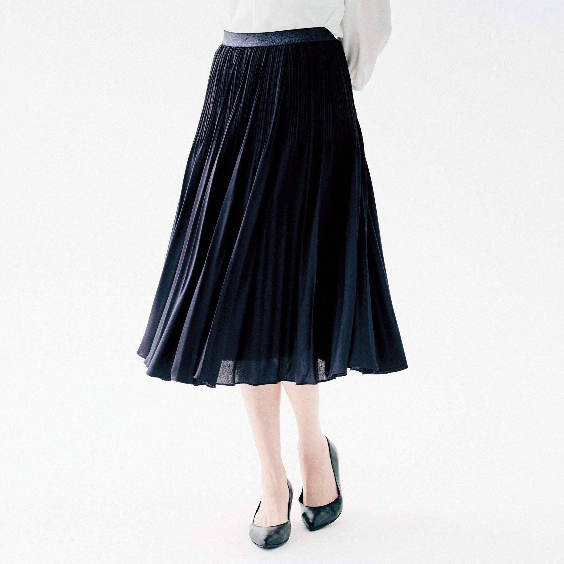 UNTITLED「デシン プリーツスカート」|スカート|