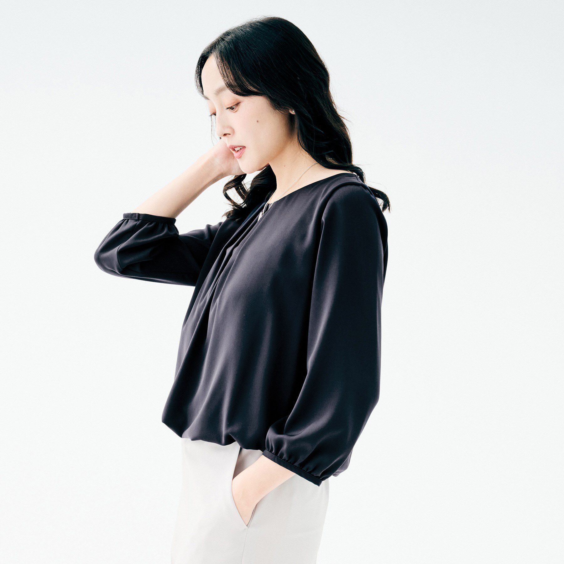 UNTITLED「タックブラウス」|シャツ・ブラウス|