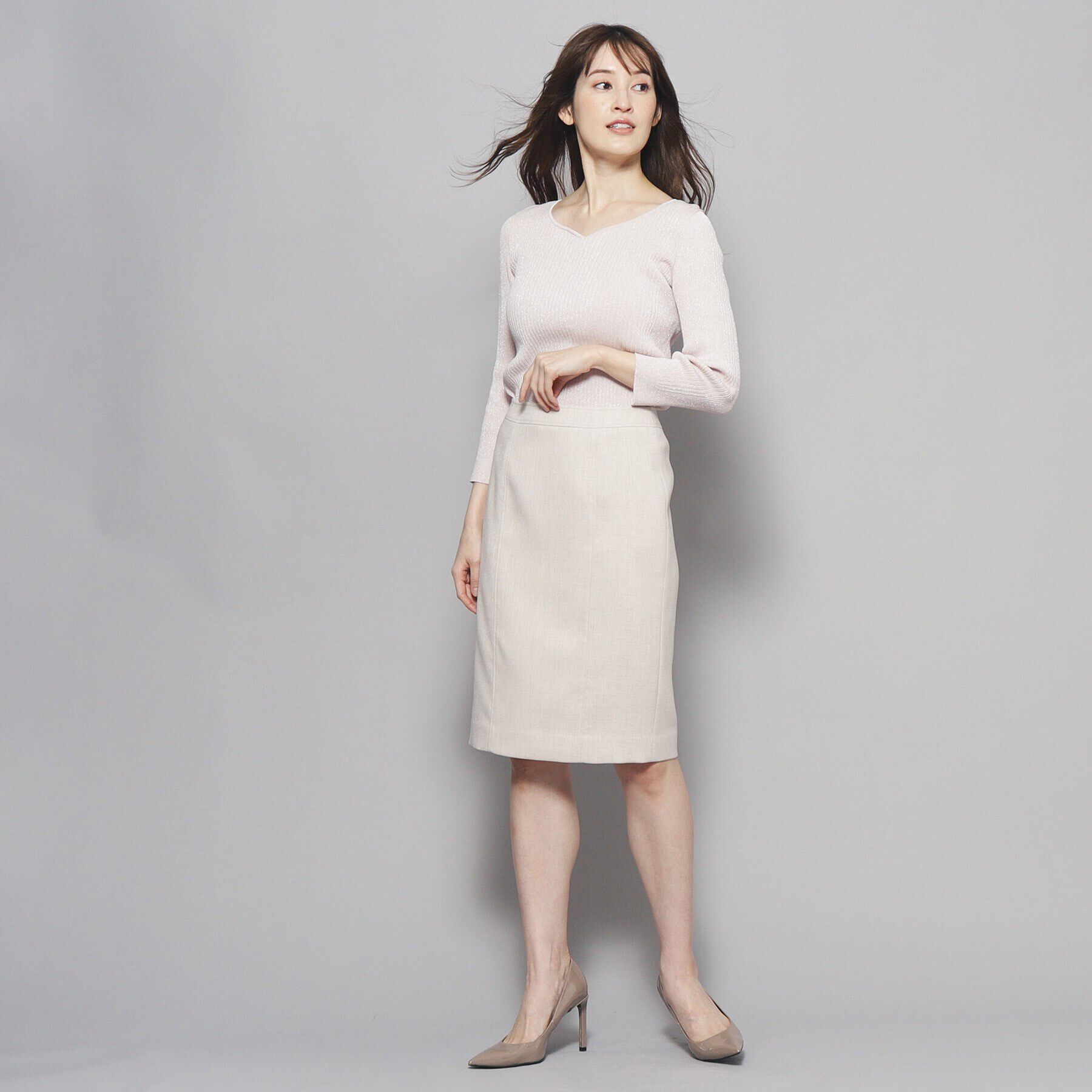 COUP DE CHANCE「【洗える／日本製】麻調タイトスカート」|スカート|