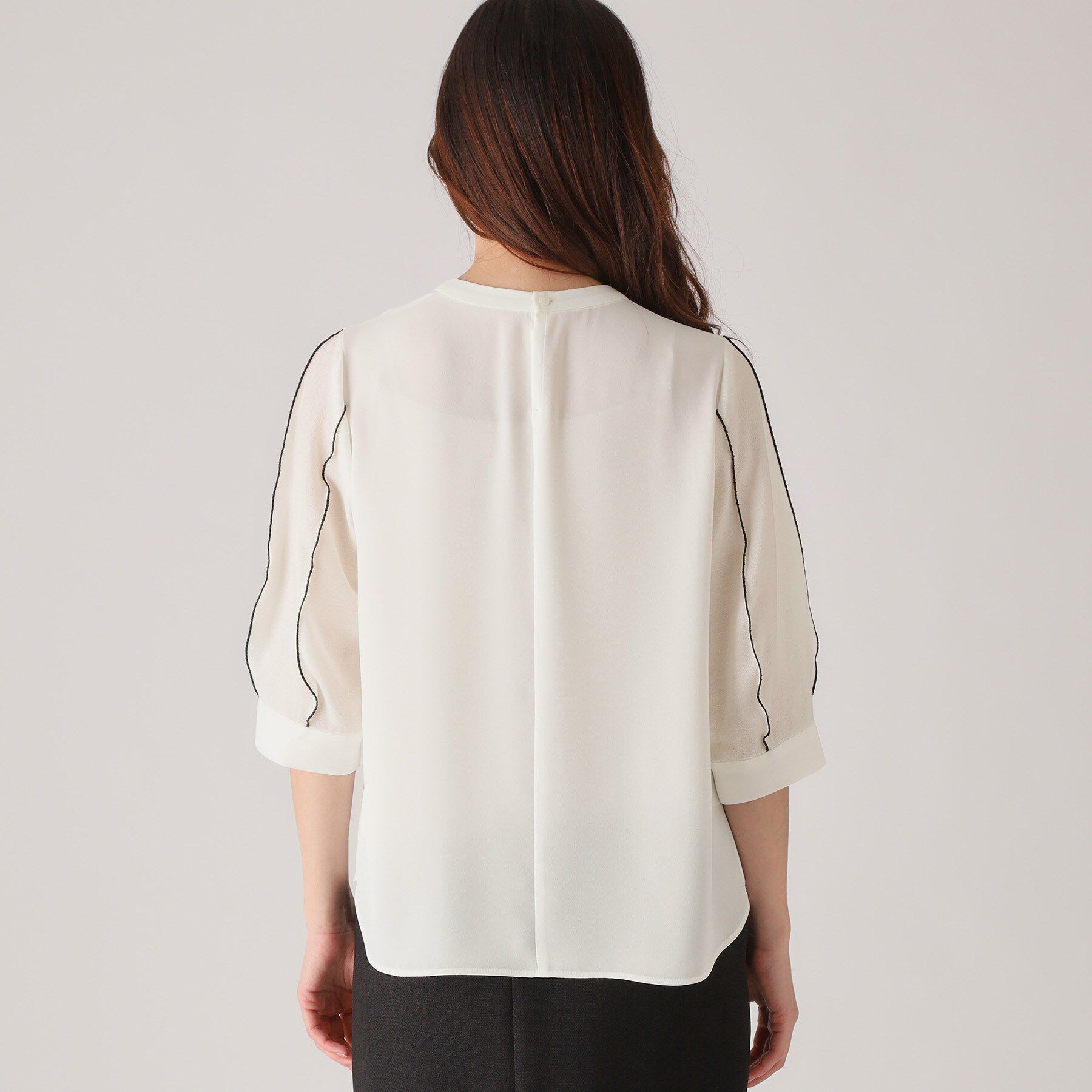 COUP DE CHANCE「【洗える／刺しゅうディテール】袖デザインブラウス」|シャツ・ブラウス|