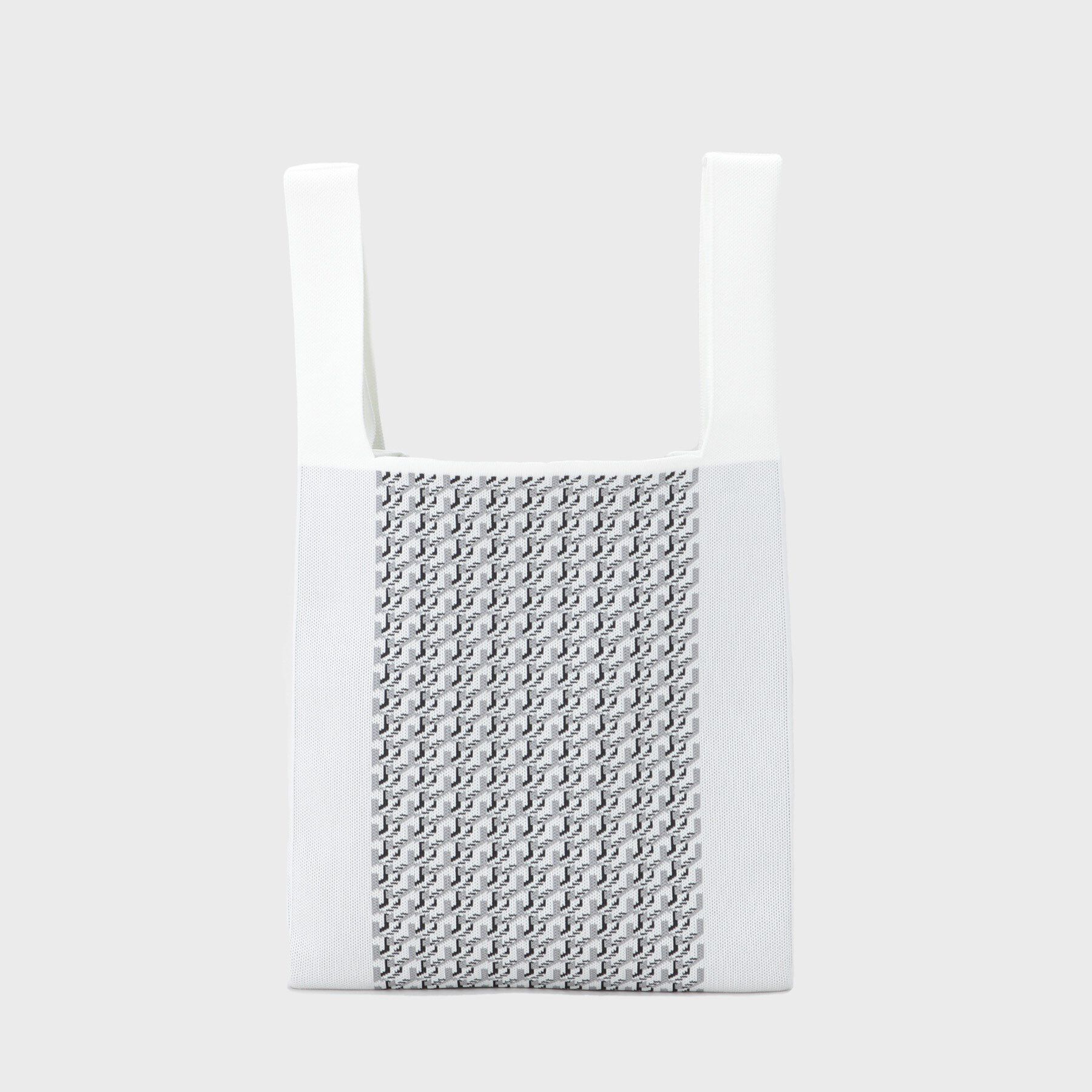 COUP DE CHANCE「幾何柄ジャカードのニットバッグ」|ハンドバッグ|グレー(112)