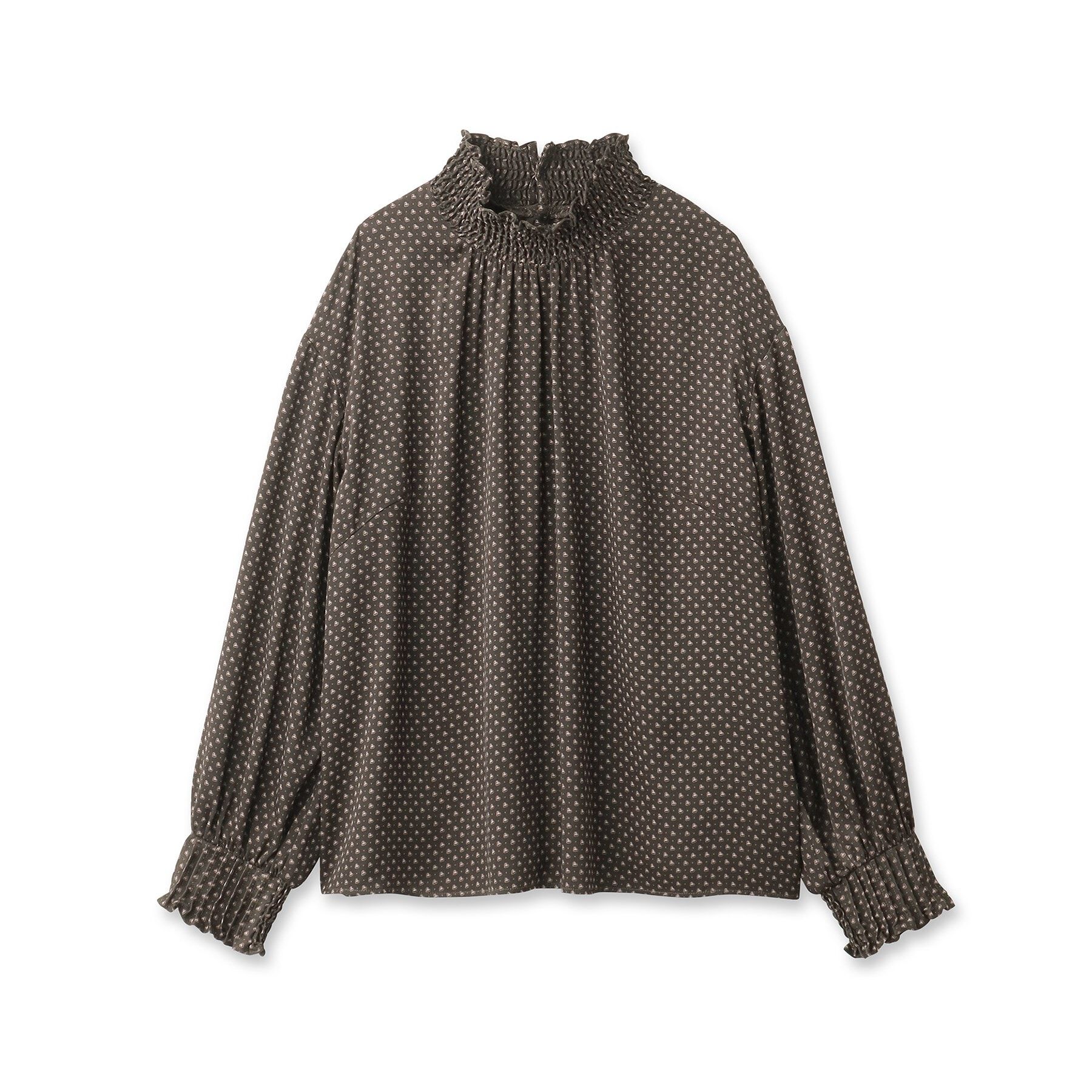 Reflect「【人気！着映えブラウス！洗える】コツキ柄プリントブラウス」|シャツ・ブラウス|