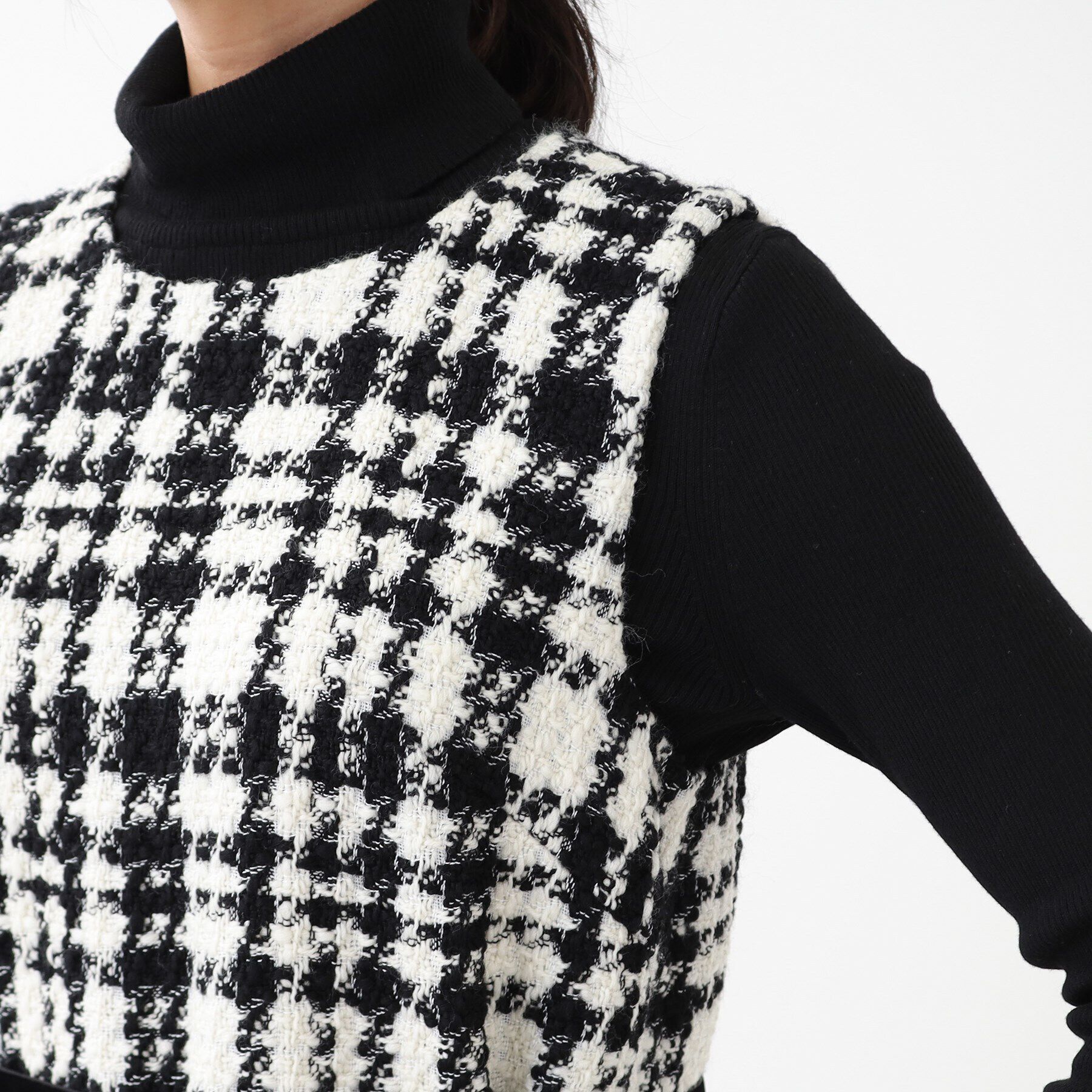 Reflect「【R‐QUALITY】ツイードジャンパードレス」|ワンピース|