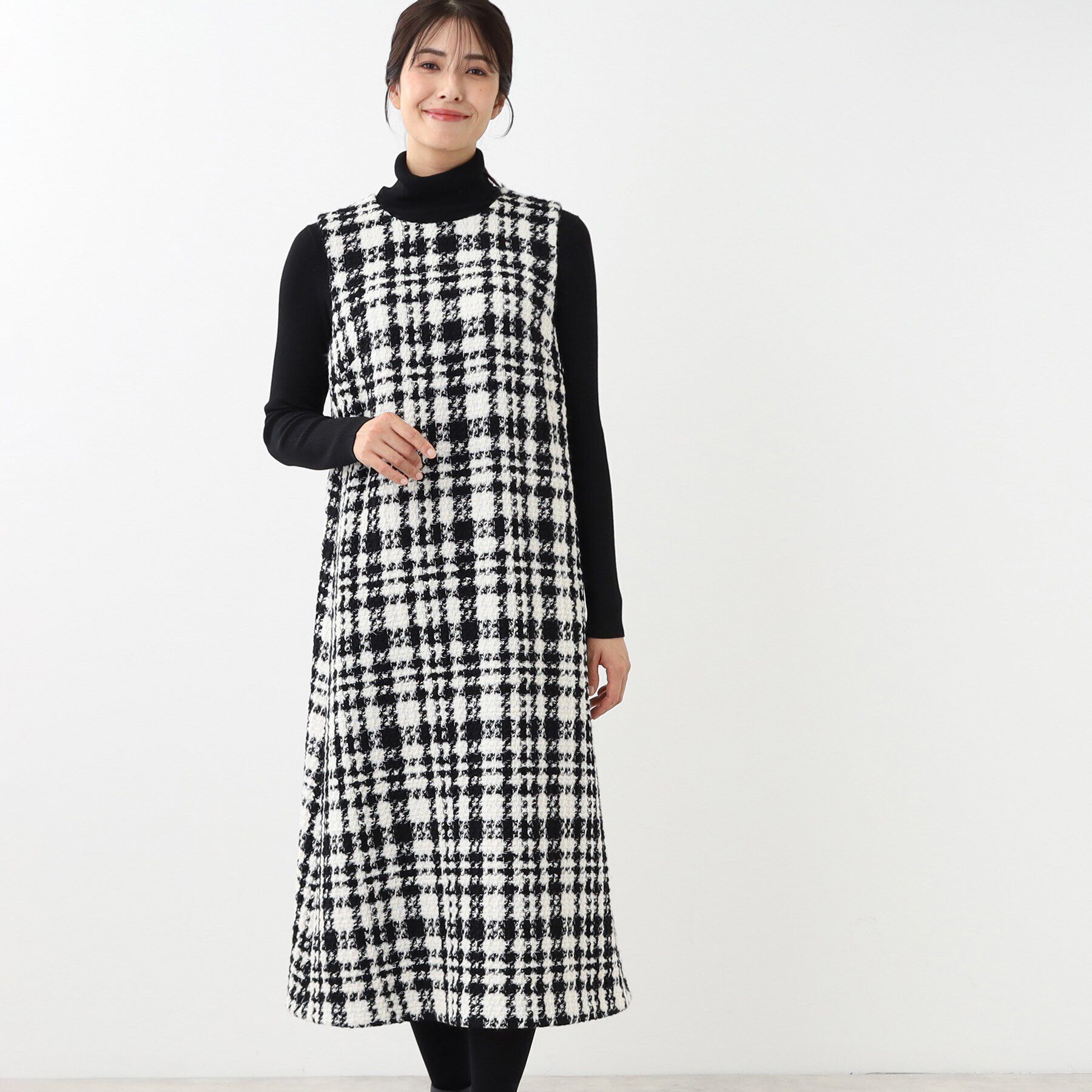 Reflect「【R‐QUALITY】ツイードジャンパードレス」|ワンピース|