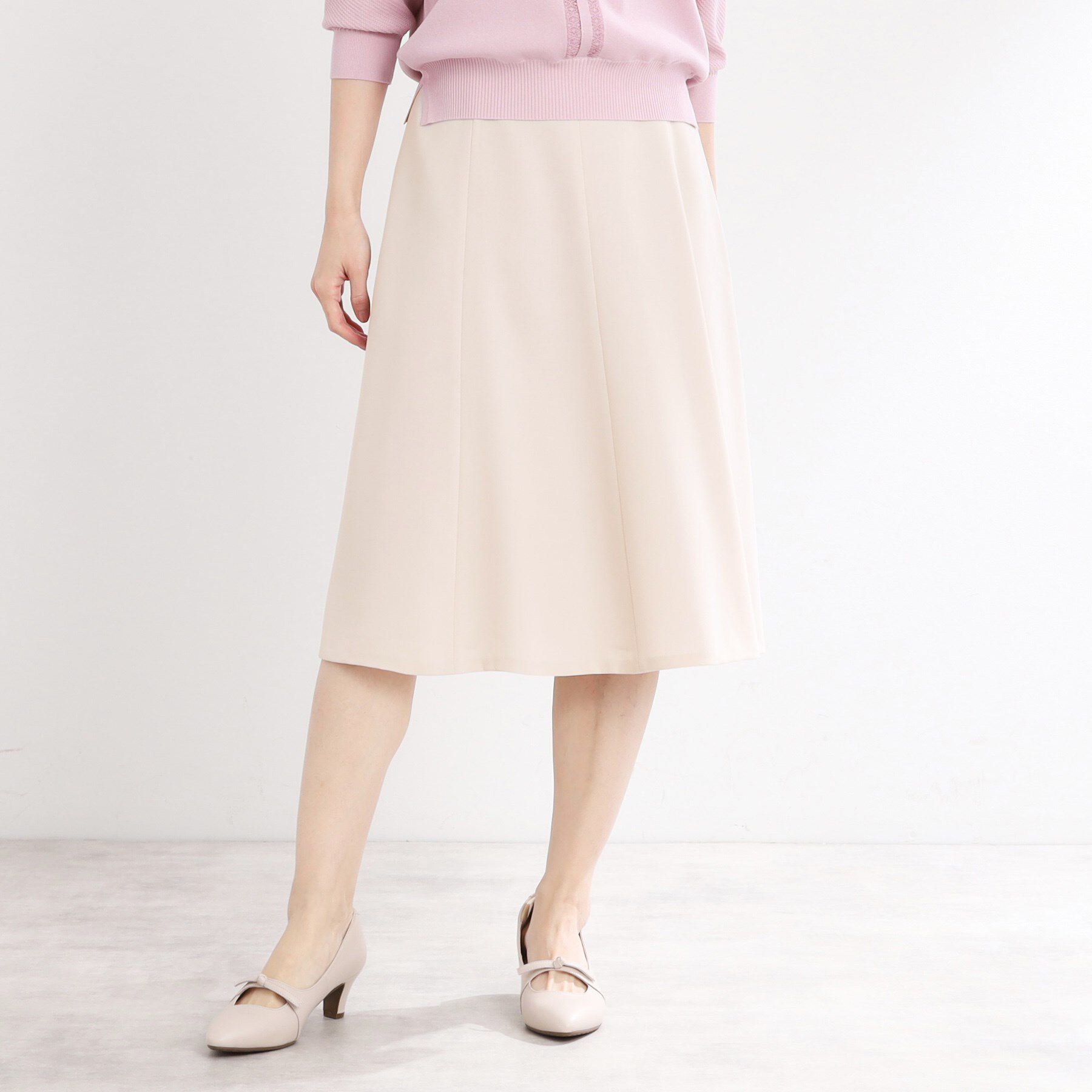 Reflect「【マシンウォッシュ可／細見え】フレアシルエットスカート」|スカート|