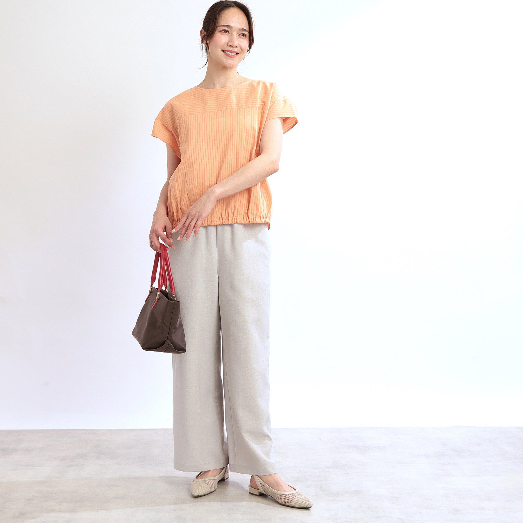 Reflect「【夏SALE／E‐QUALITY／手洗い可】フレンチスリーブブラウス」|シャツ・ブラウス|