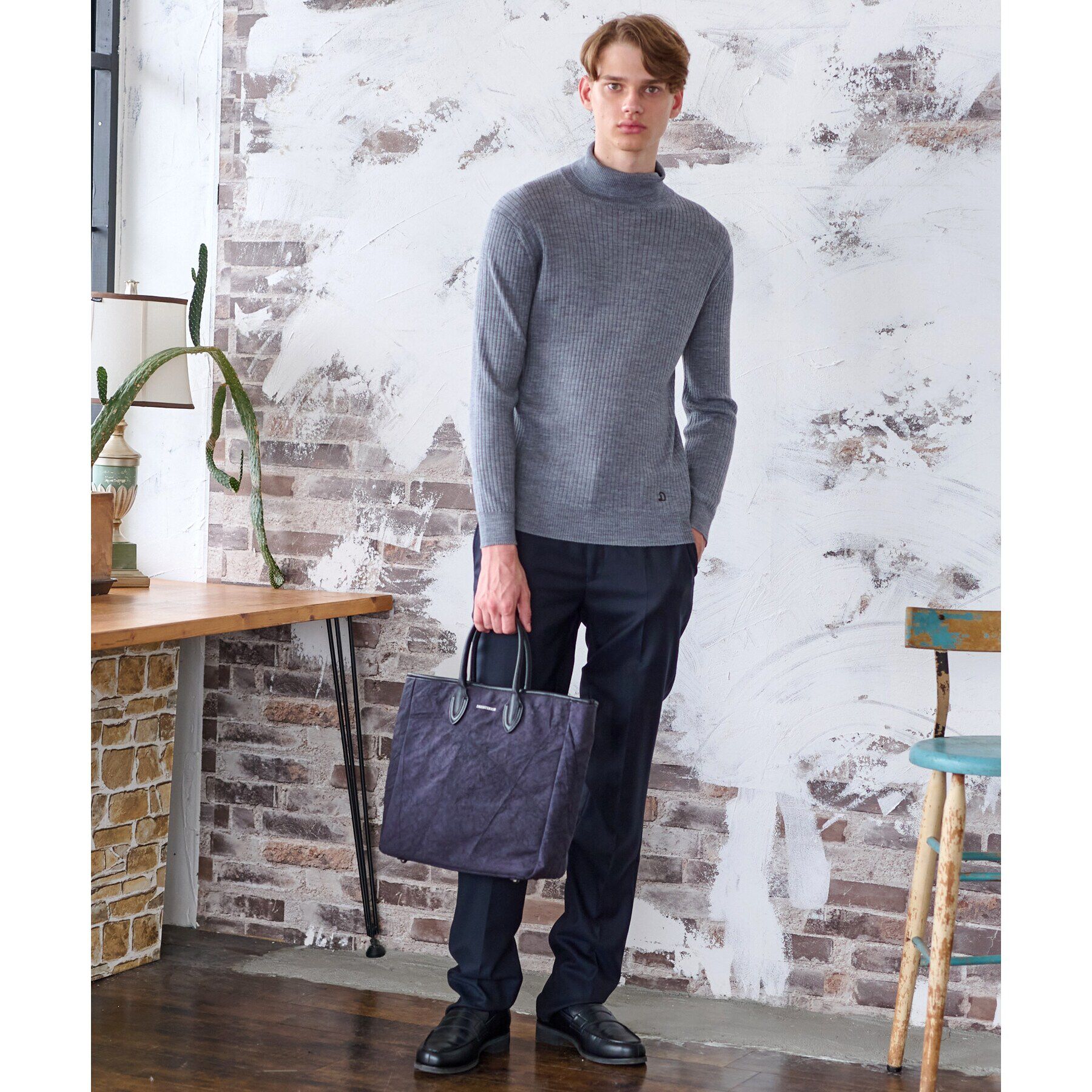 DRESSTERIOR「シルクカシミヤ混タートルニット」|ニット・セーター|