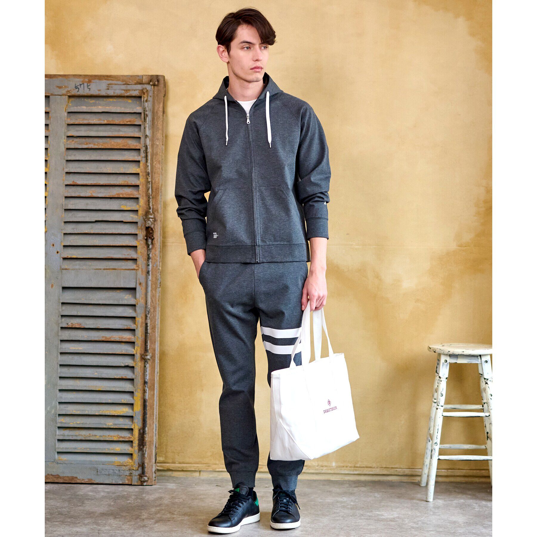 DRESSTERIOR「【セットアップ可】ドライタッチ ハイカウントジップパーカ」|パーカー|