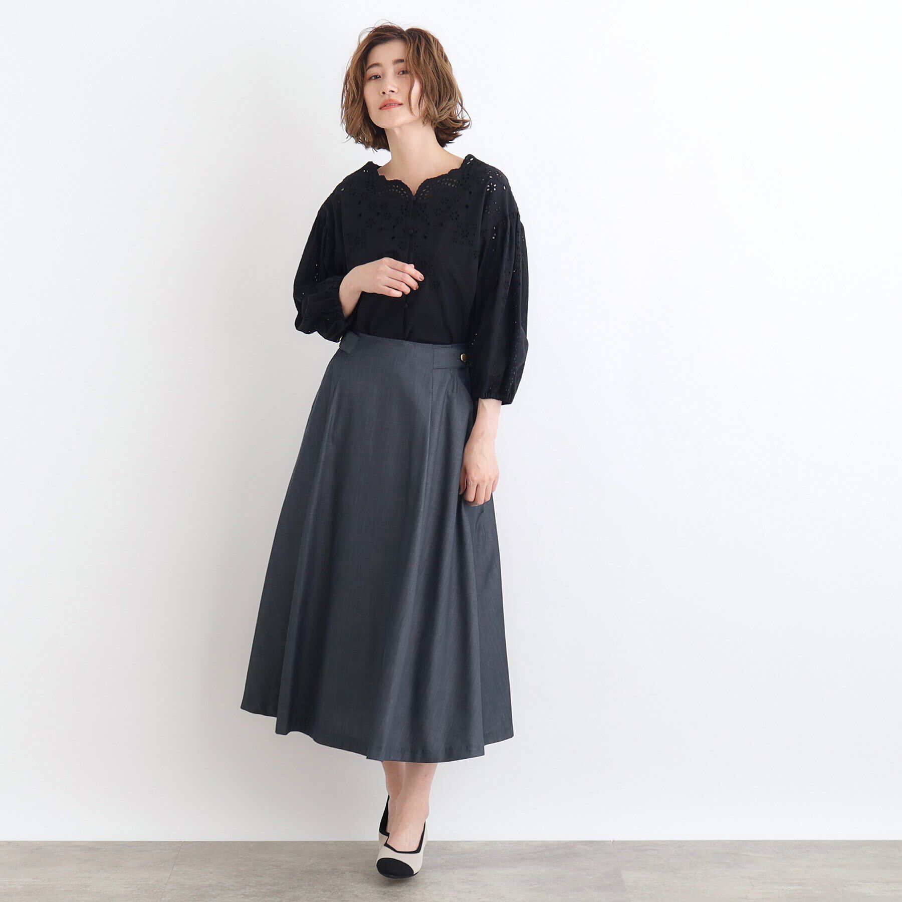 grove「クラシカルタックフレアスカート」|スカート|