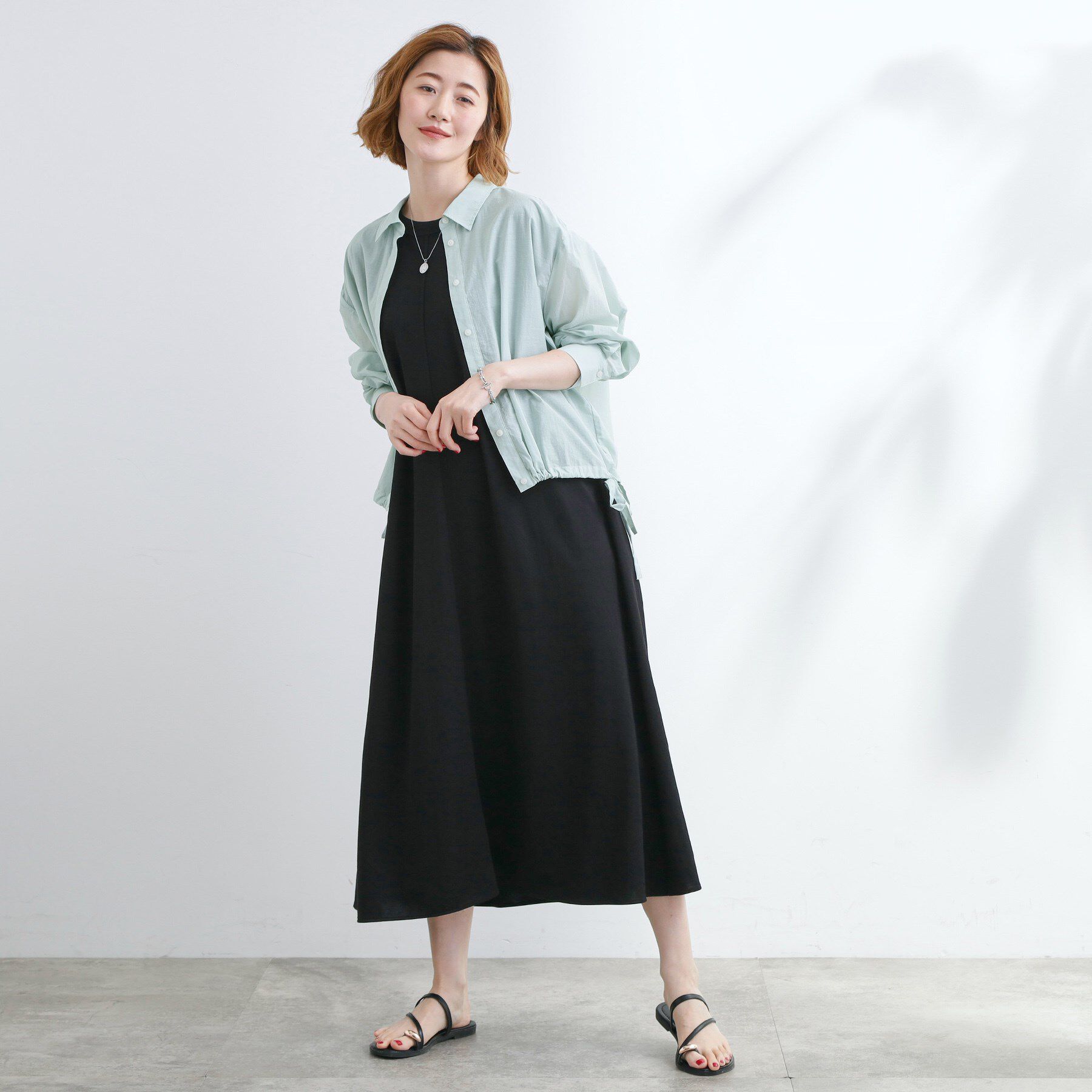 grove「【UVカット/洗える】クロップドシアーシャツ」|シャツ・ブラウス|