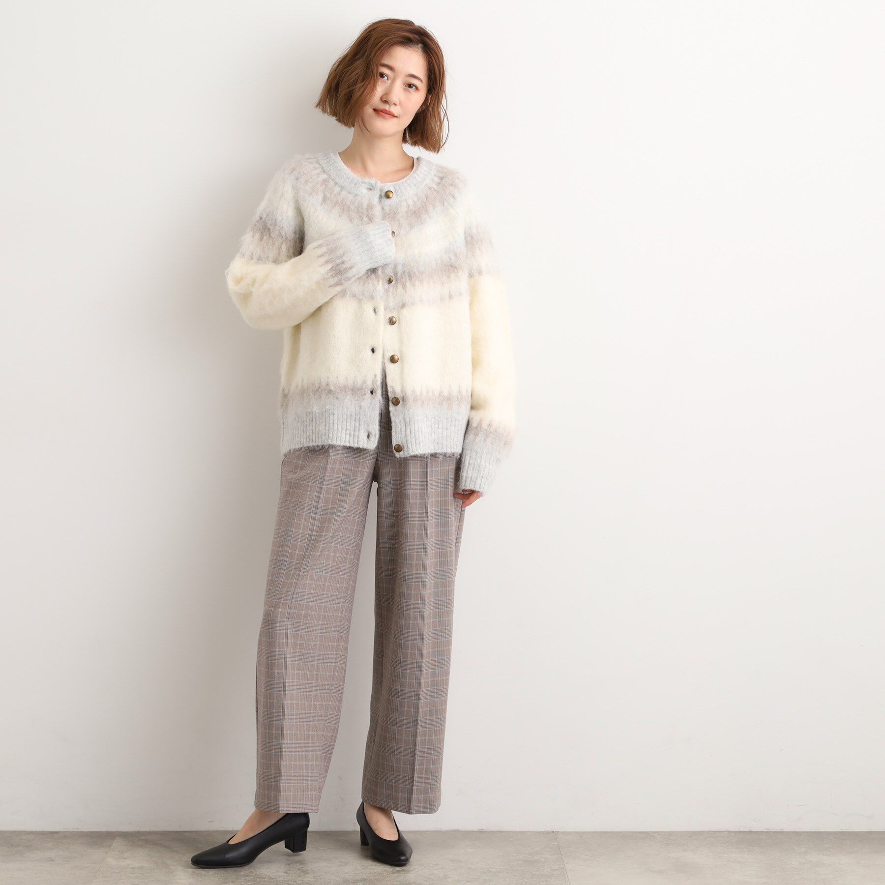 grove「シャークスキン裏起毛スラックスパンツ」|その他|