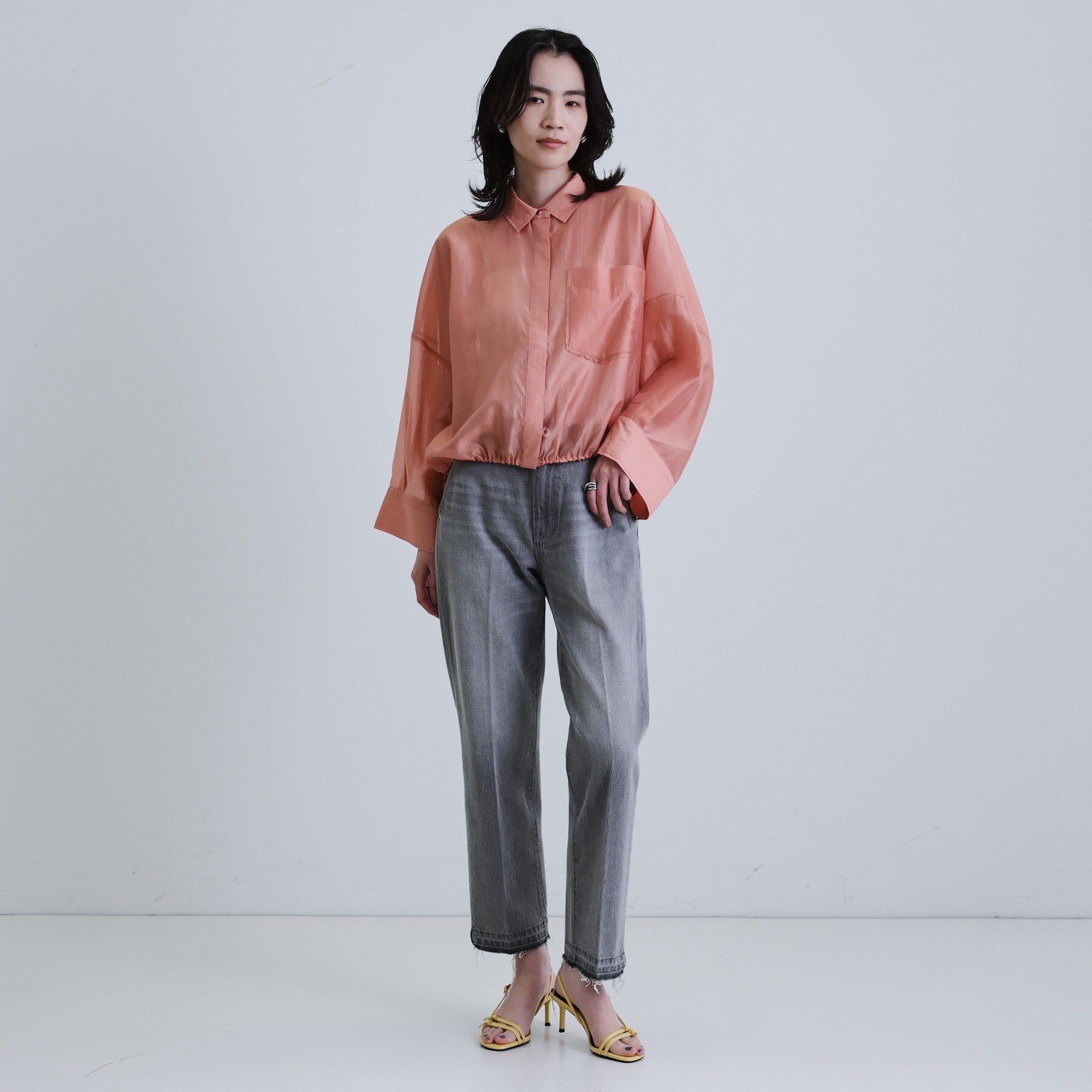 GALLEST「【再入荷】シアーローンステンカラーシャツ/シアーシャツ/シアートップス」|シャツ・ブラウス|