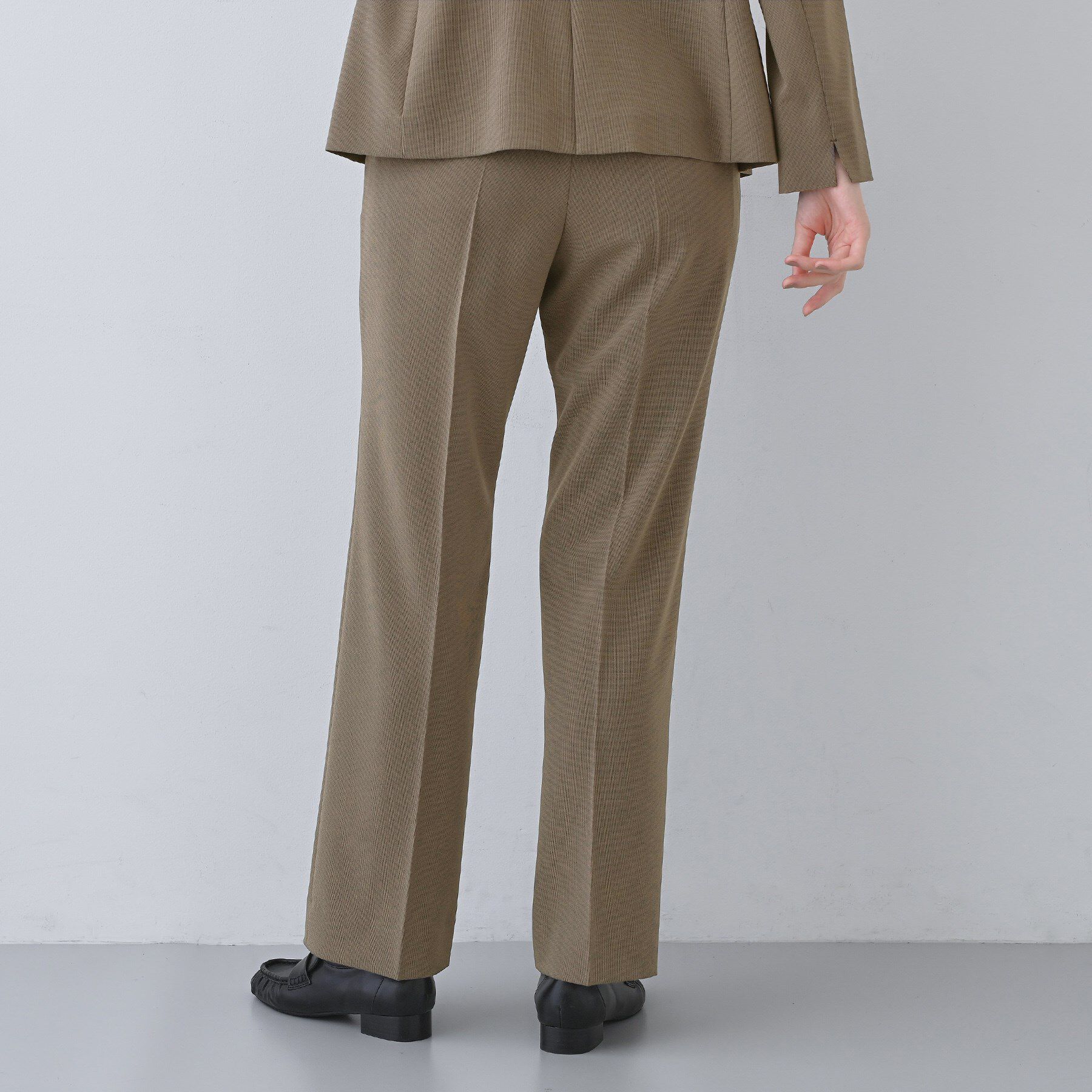 INDIVI「【洗える／夏スーツ】ミニ千鳥柄ストレートパンツ」|その他|