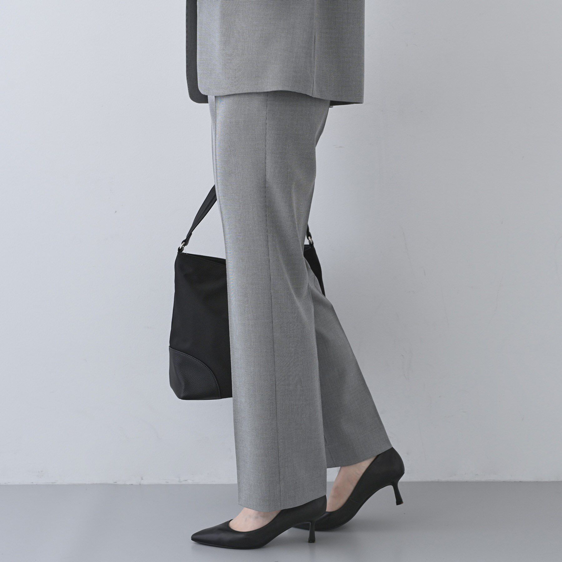 INDIVI「【洗える／夏スーツ】ミニ千鳥柄ストレートパンツ」|その他|