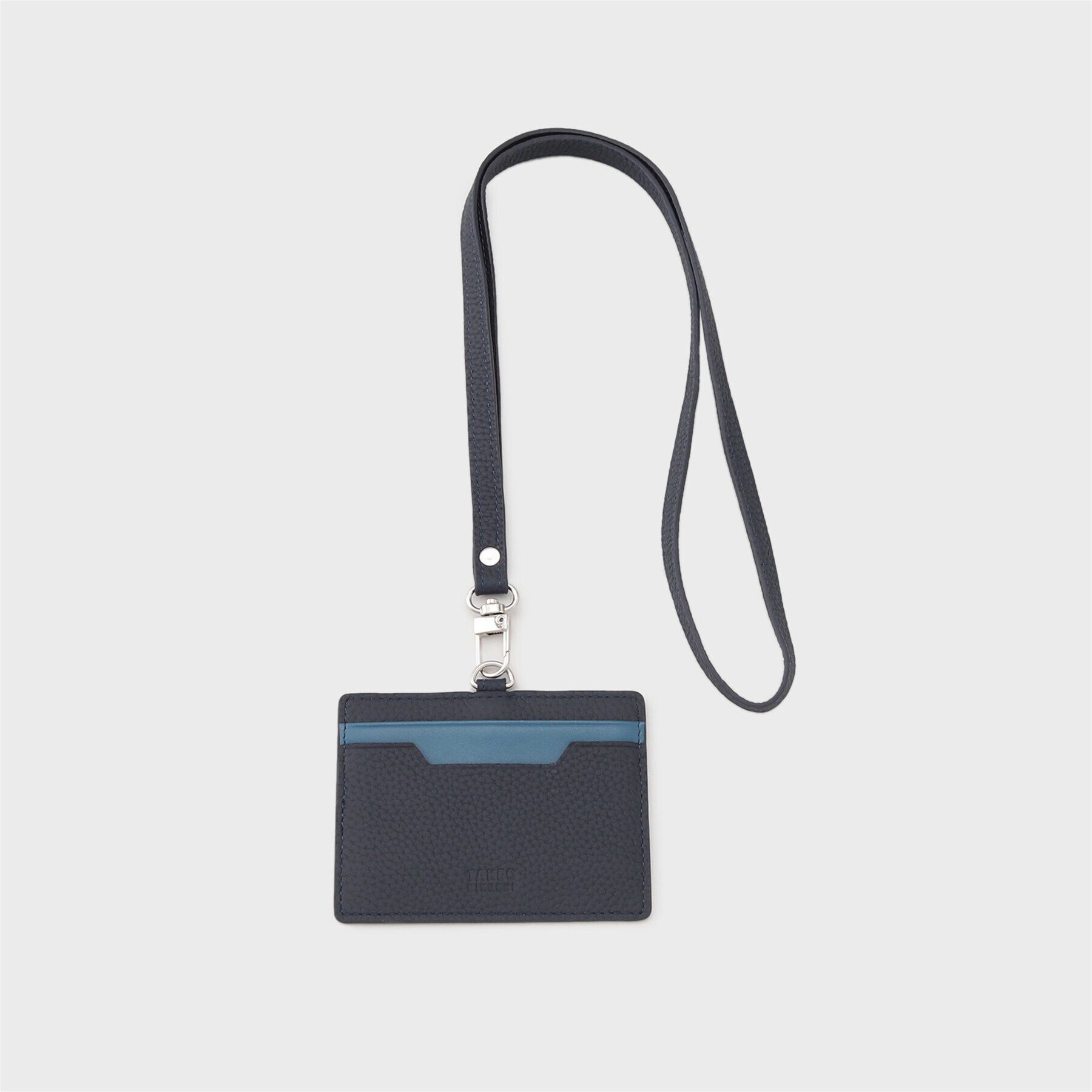 TAKEO KIKUCHI「ソフトシュリンクレザー IDケース」|キーケース|ネイビー(093)