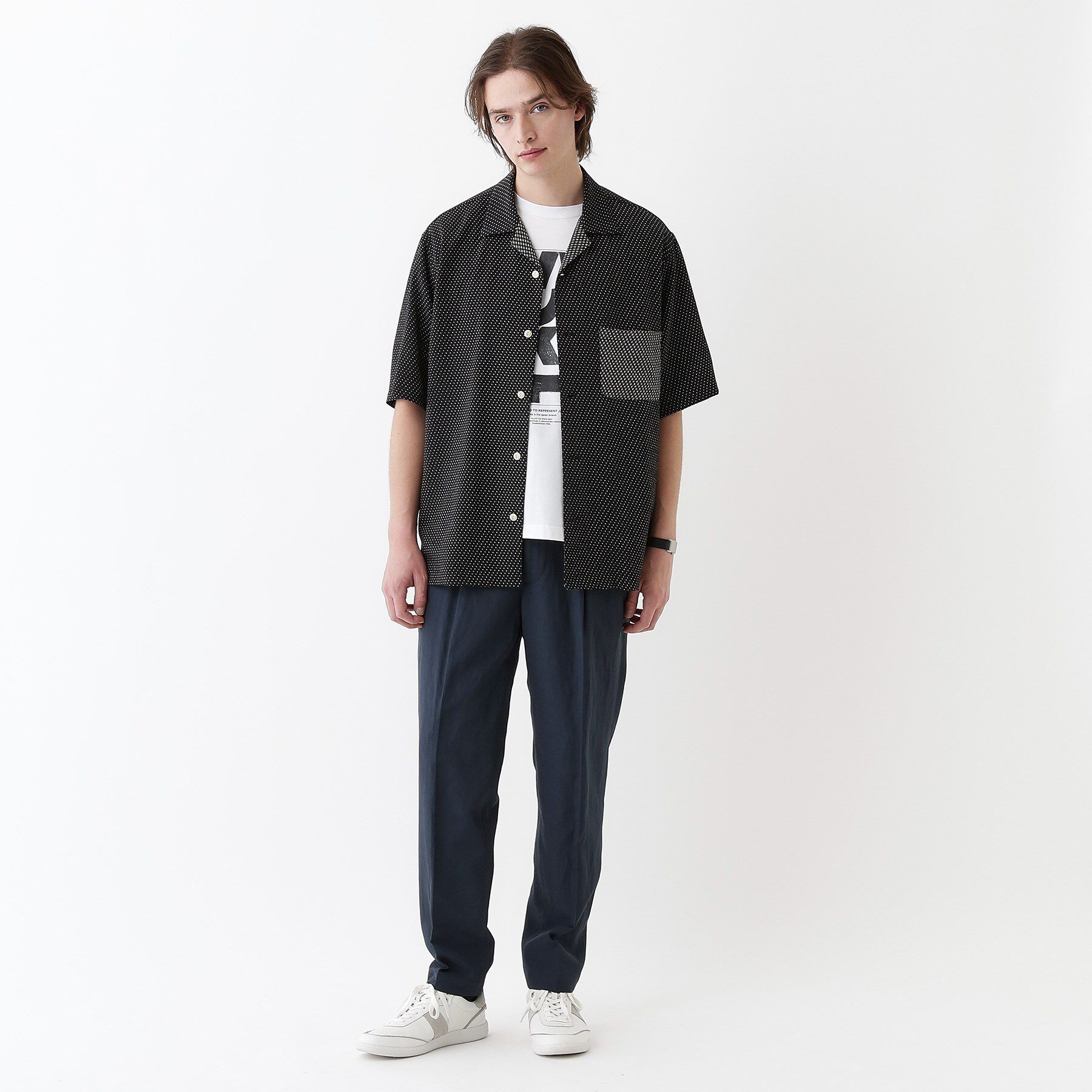 TAKEO KIKUCHI「【THE FLAGSHIP】丹後ちりめん 半袖シャツ」|シャツ・ブラウス|