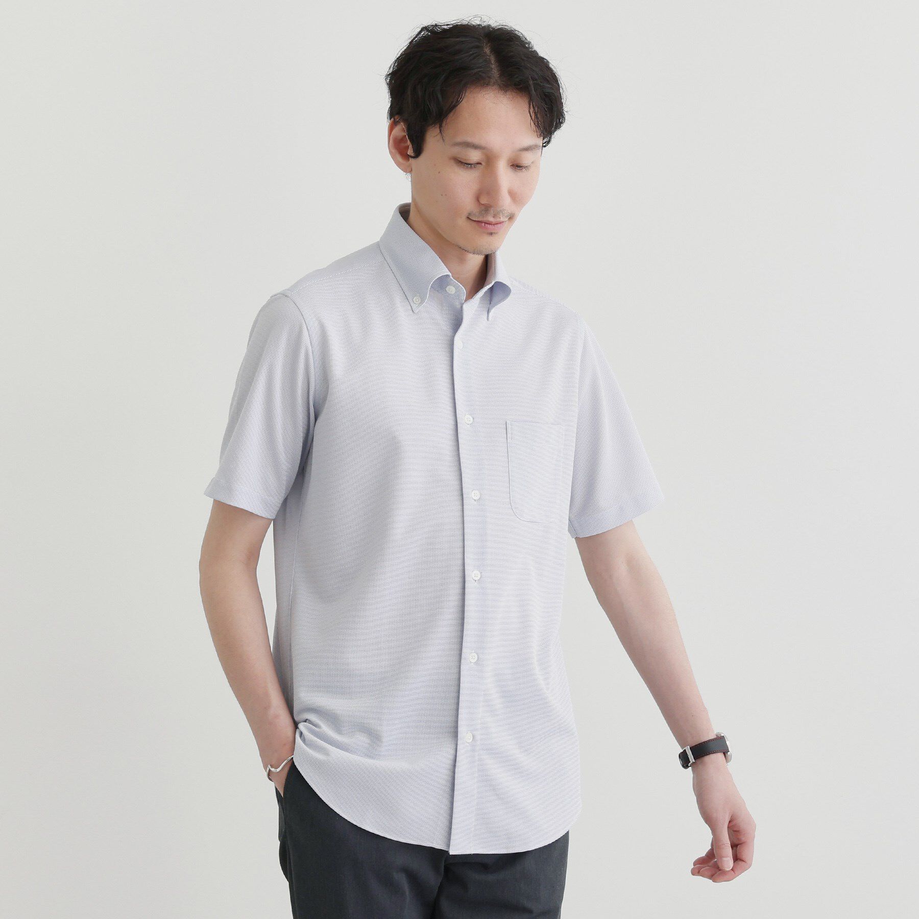 TAKEO KIKUCHI「ユーティリティ ピンヘッド 半袖シャツ」|シャツ・ブラウス|