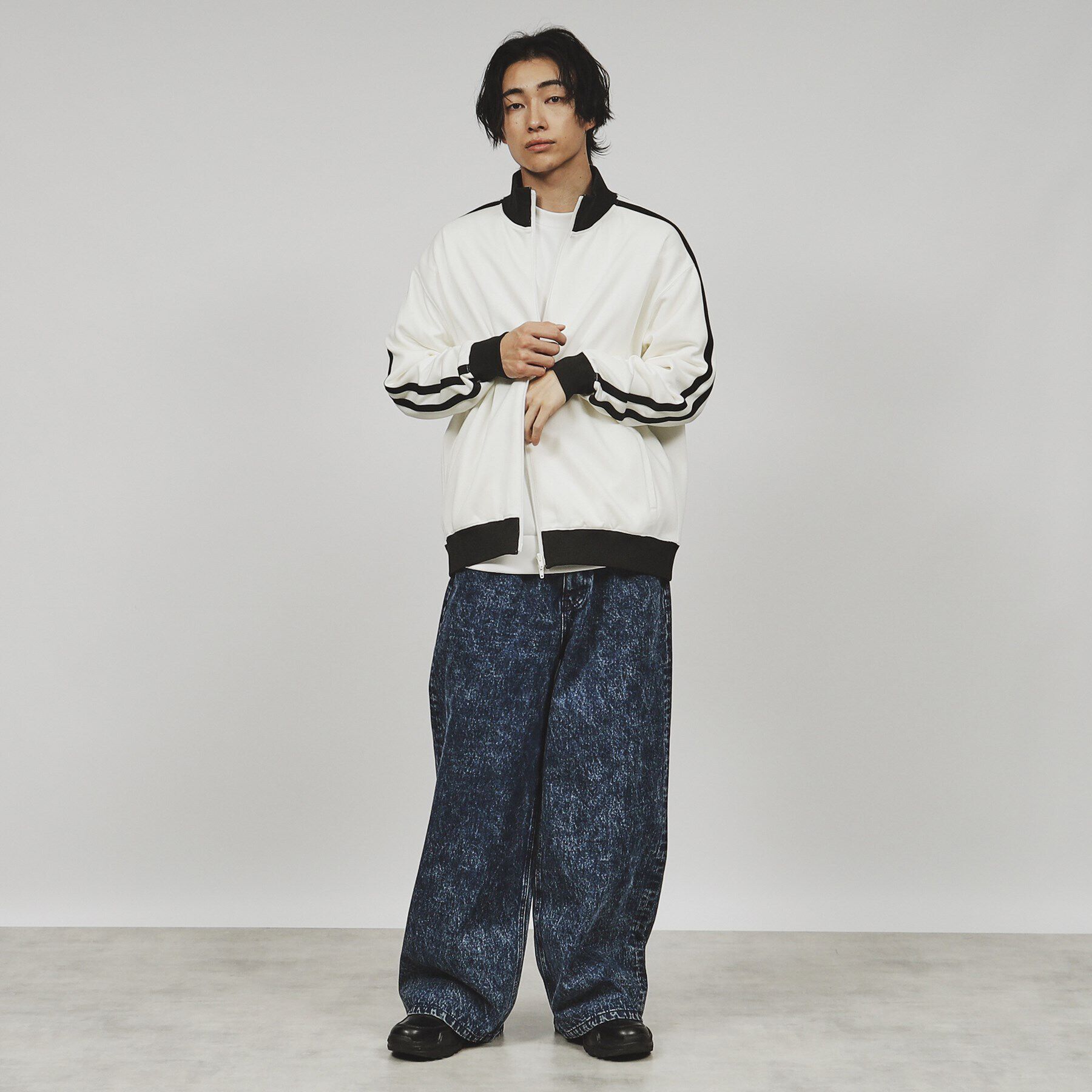 tk.TAKEO KIKUCHI「ルーズシルエットトラックジャケット（セットアップ対応）」|ブルゾン・スタジャン|