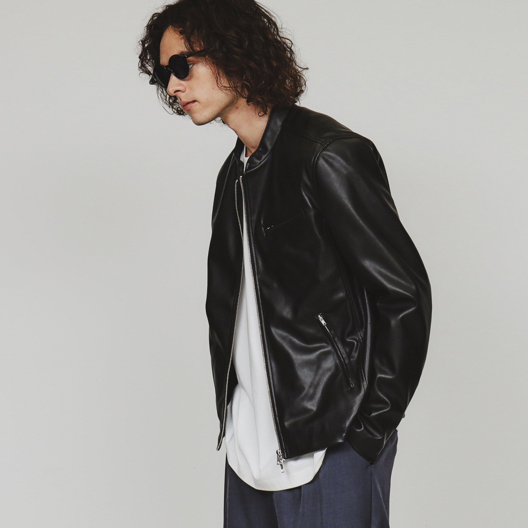 tk.TAKEO KIKUCHI「シングルライダースジャケット」|ライダースジャケット|ブラック(019)