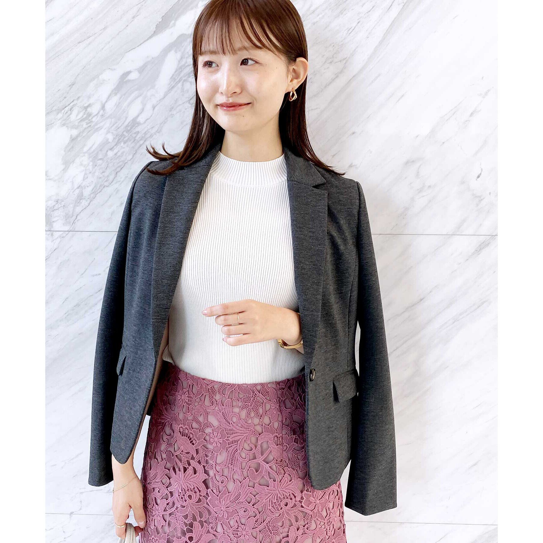 index「セットアップ対応 ストレッチテーラードジャケット/DELEGANT【洗える/イージーアイロン】」|テーラードジャケット|