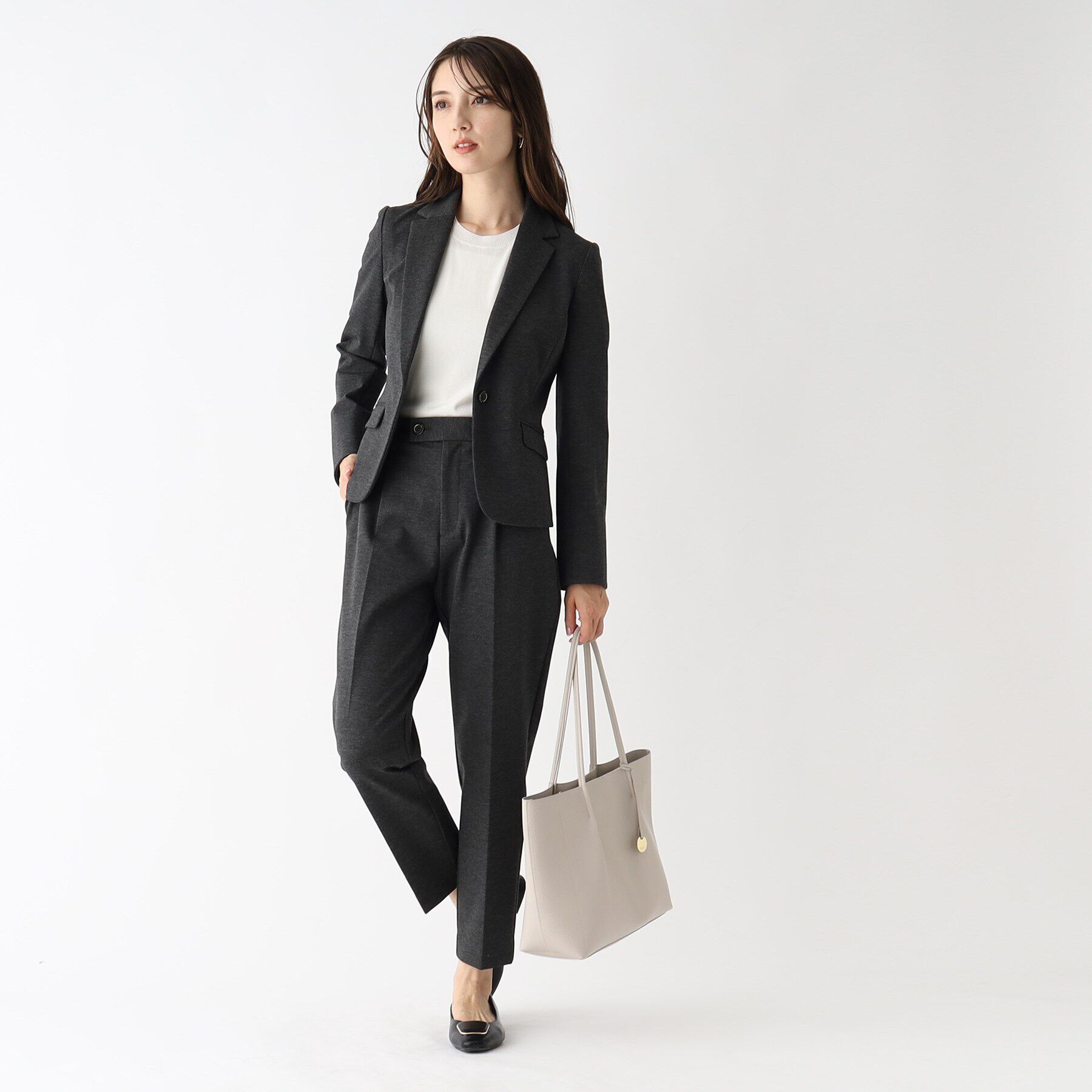 index「セットアップ対応 ストレッチテーラードジャケット/DELEGANT【洗える/イージーアイロン】」|テーラードジャケット|