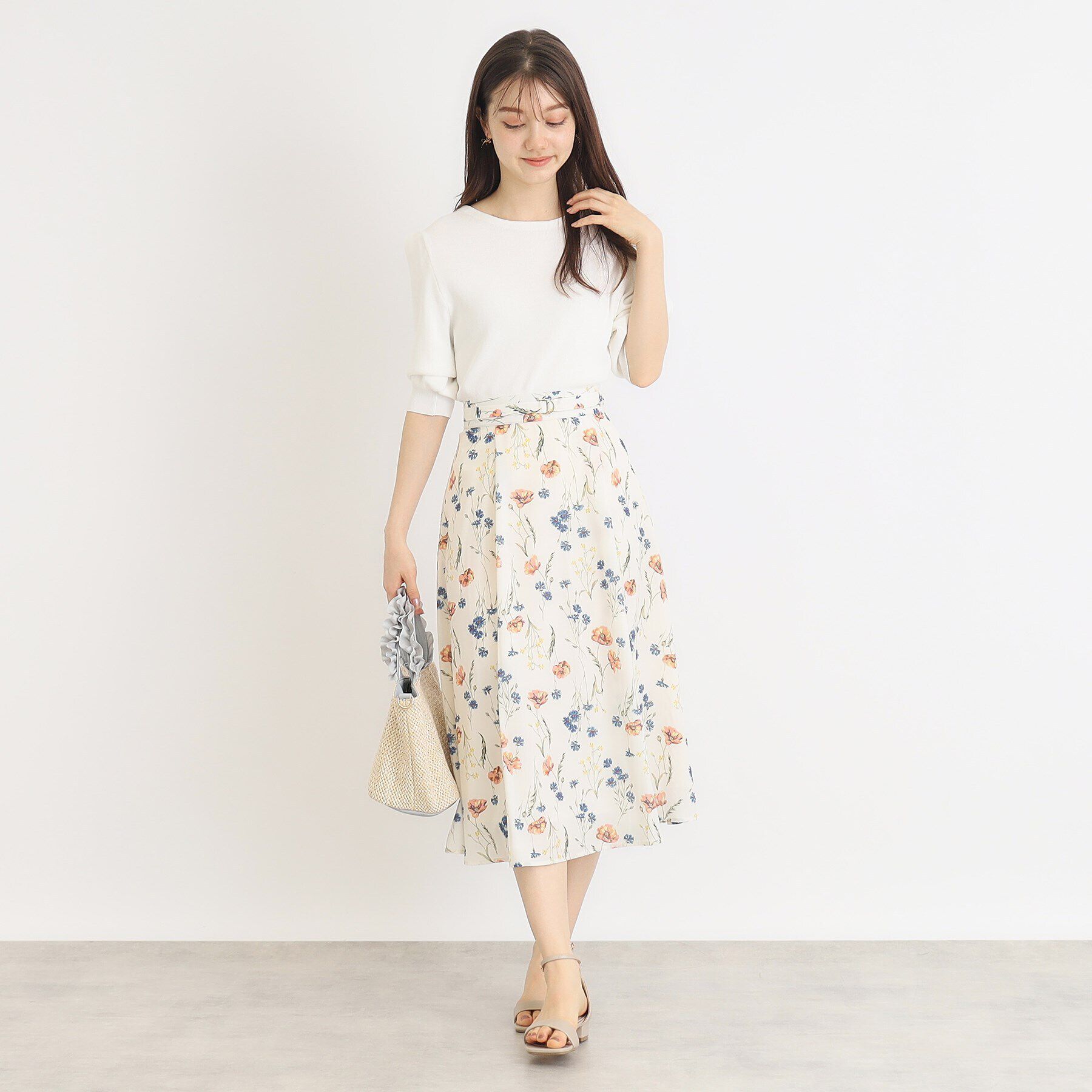 index「クールタッチデザインスリーブニット【洗濯機洗い可/抗ピル/接触冷感】」|ニット・セーター|