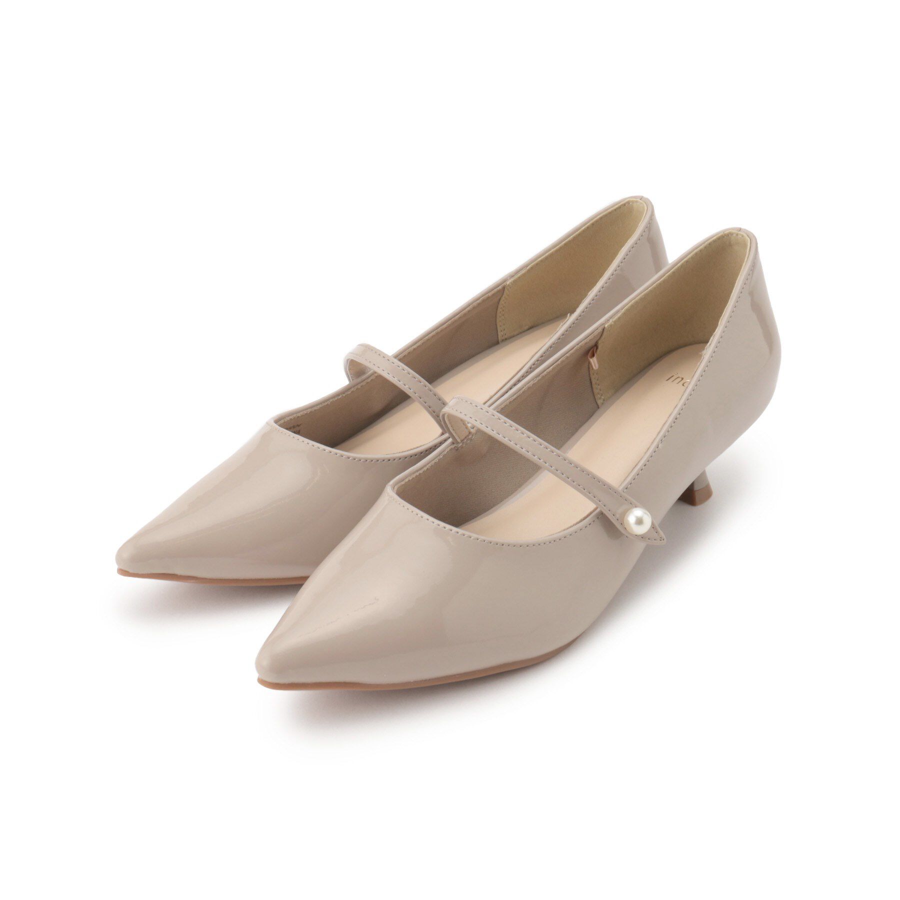 index「エナメルパール調ストラップパンプス」|パンプス|ベージュ(052)