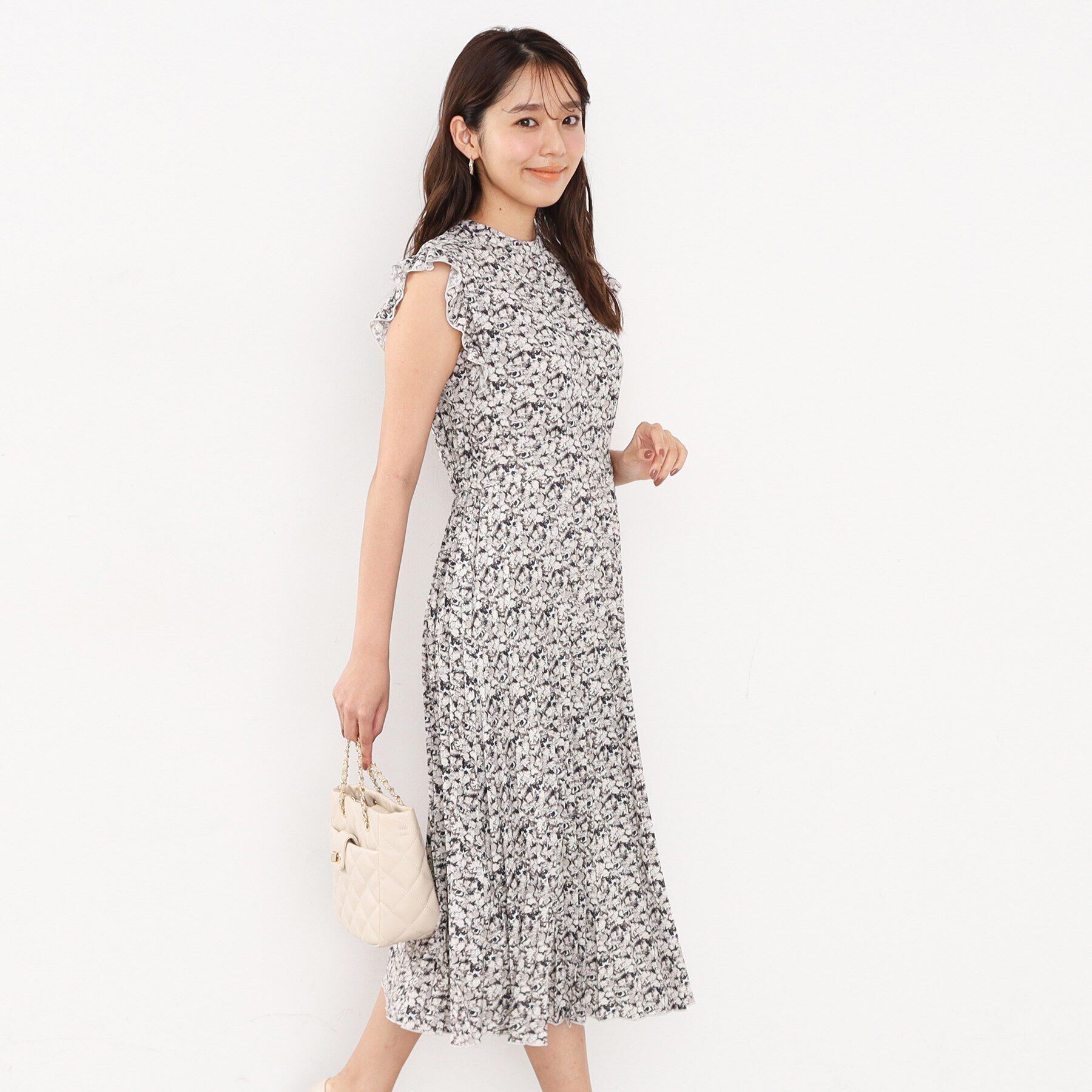 index「ミニフラワープリーツワンピース【洗濯機洗い可】」|ワンピース|