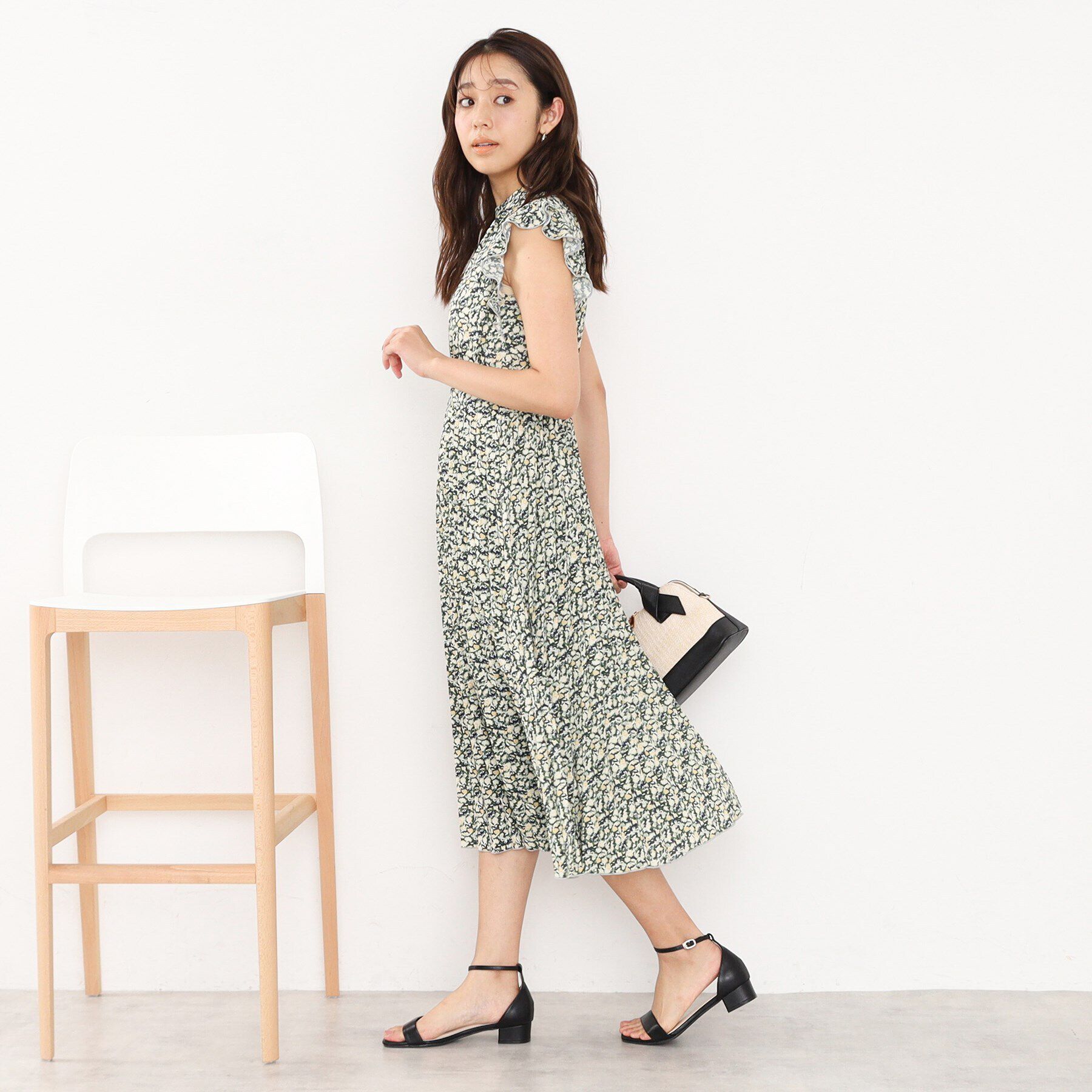 index「ミニフラワープリーツワンピース【洗濯機洗い可】」|ワンピース|