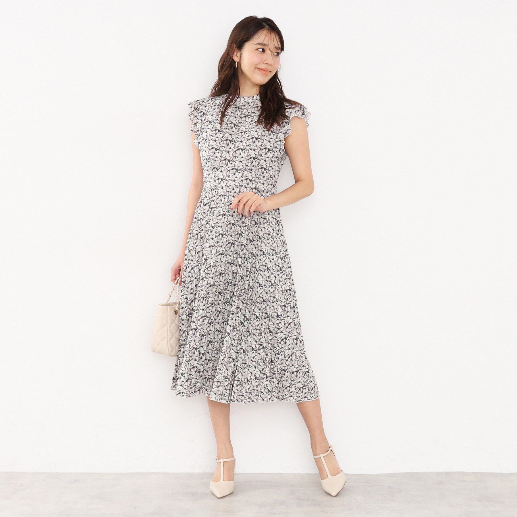 index「ミニフラワープリーツワンピース【洗濯機洗い可】」|ワンピース|