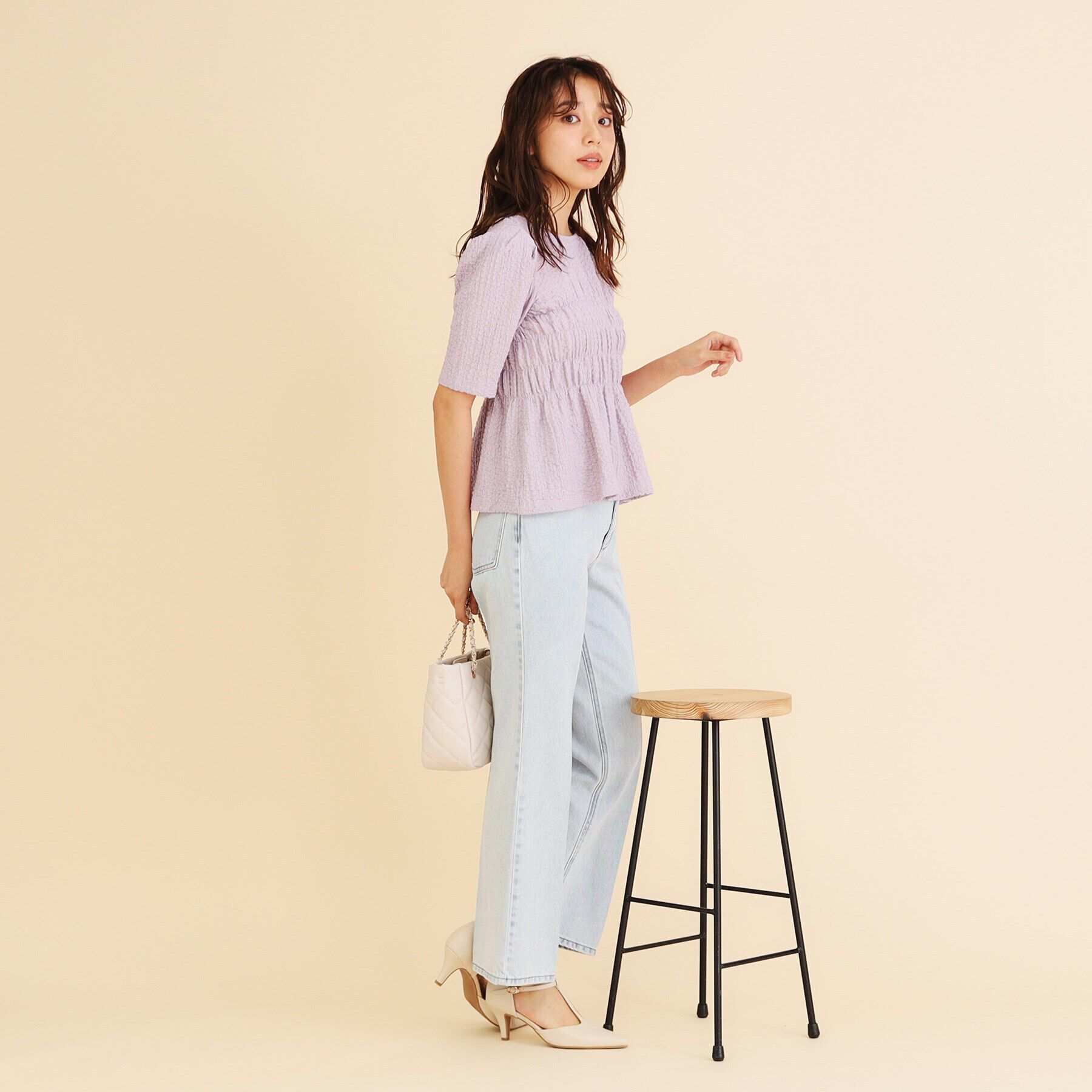 index「ワイドストレートフレアデニム【洗濯機洗い可】」|デニム|