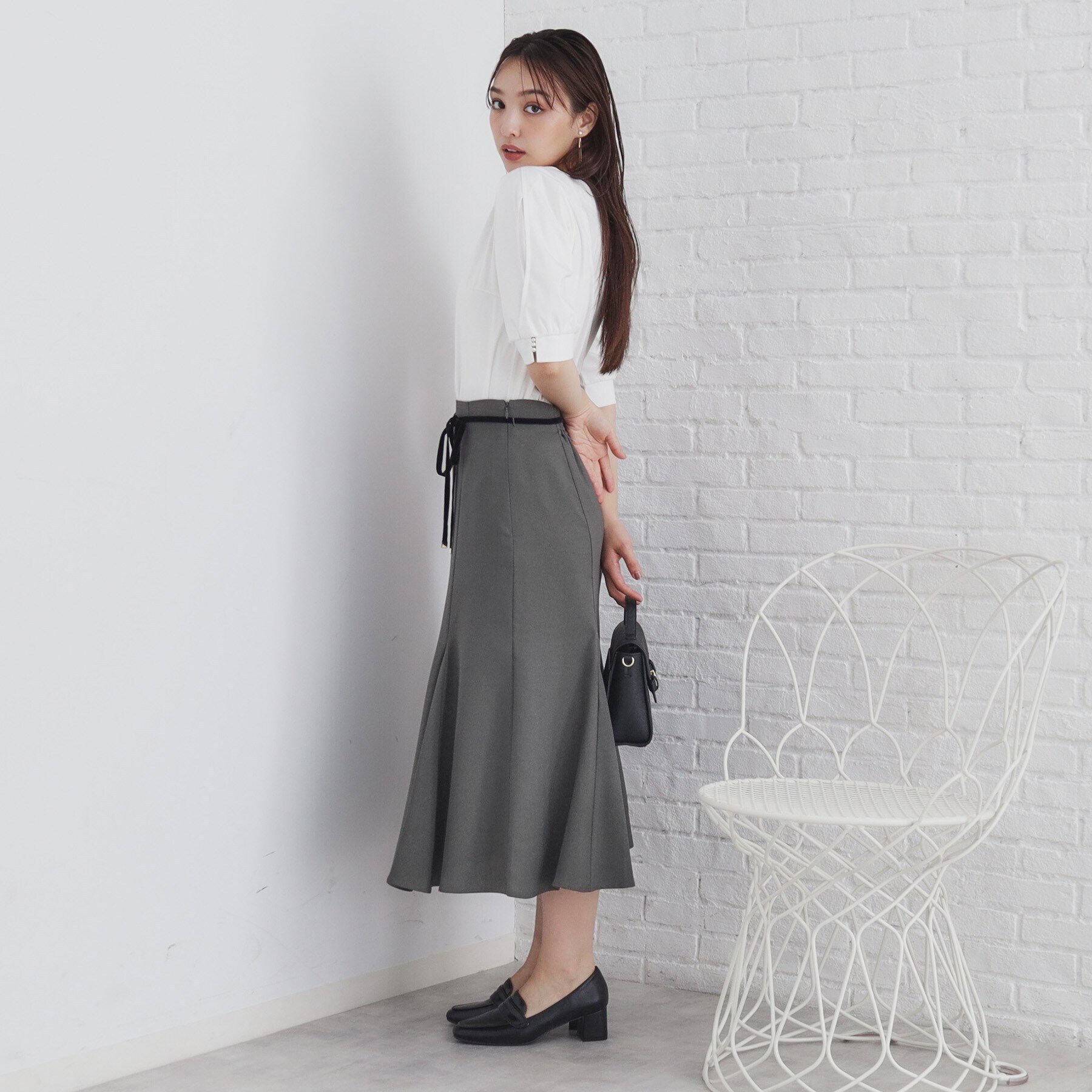 index「ランダムドットフレアスカート【洗濯機洗い可/イージーアイロン】」|スカート|