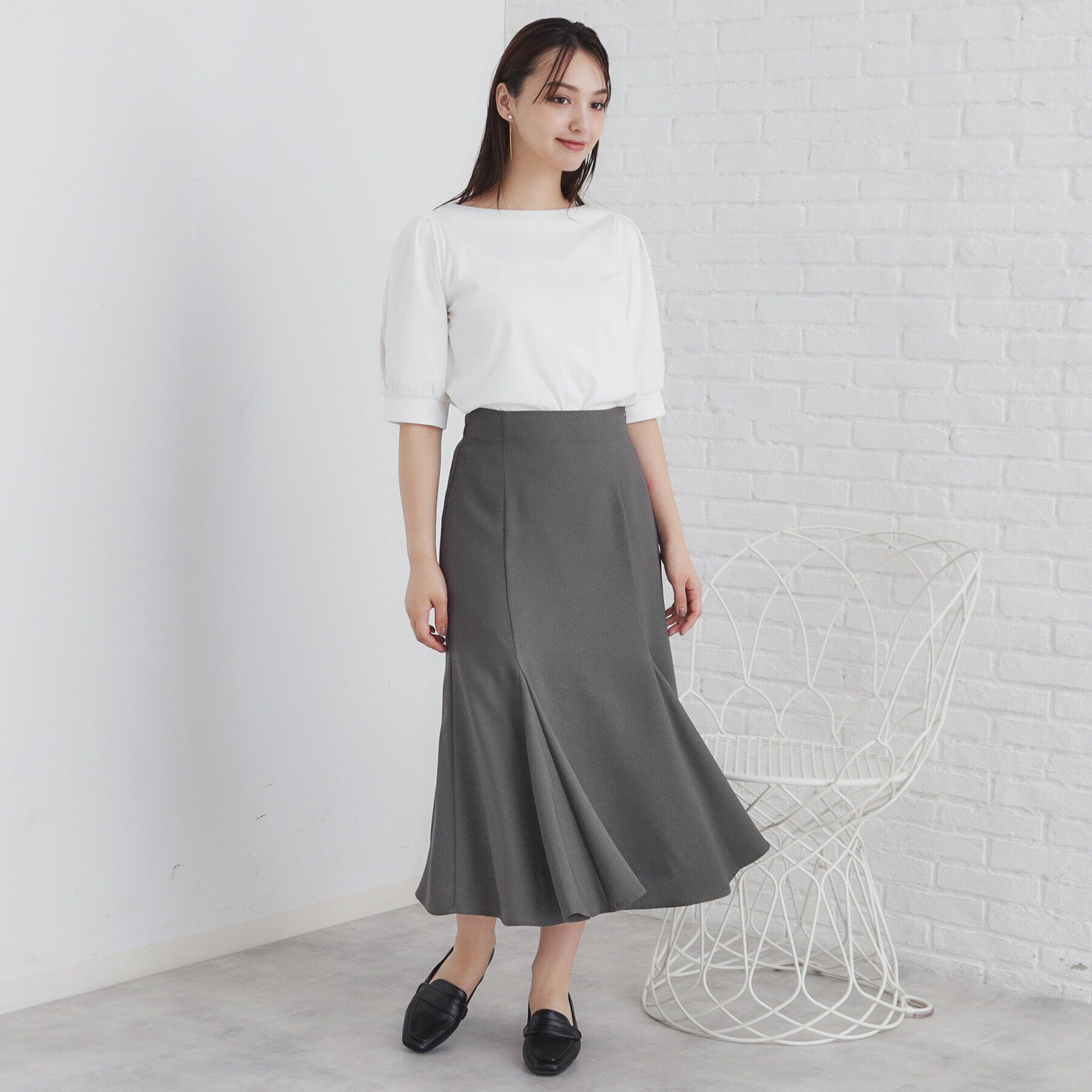 index「ランダムドットフレアスカート【洗濯機洗い可/イージーアイロン】」|スカート|